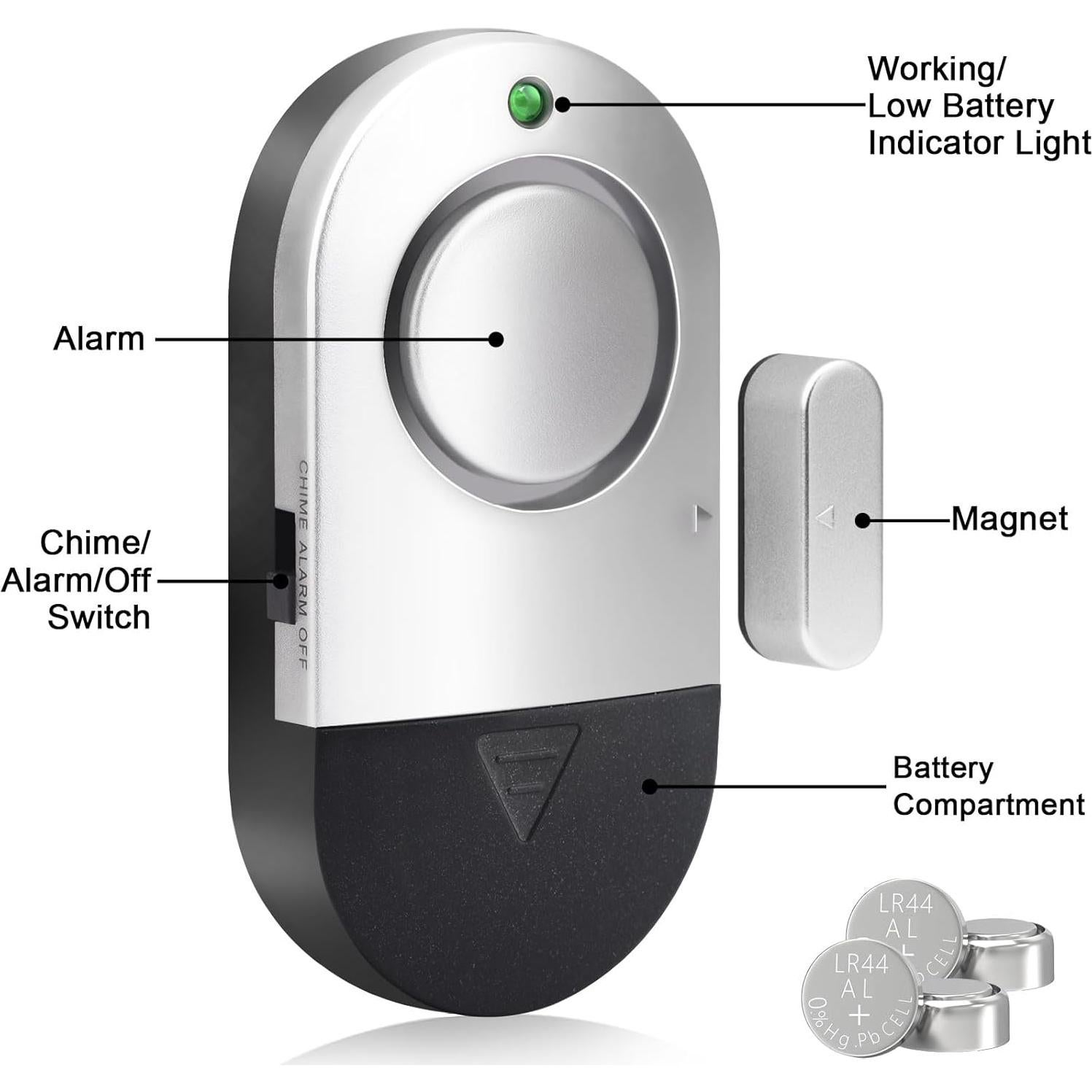 Alarma de Ventana y Puerta Toeeson 120dB - Paquete de 6