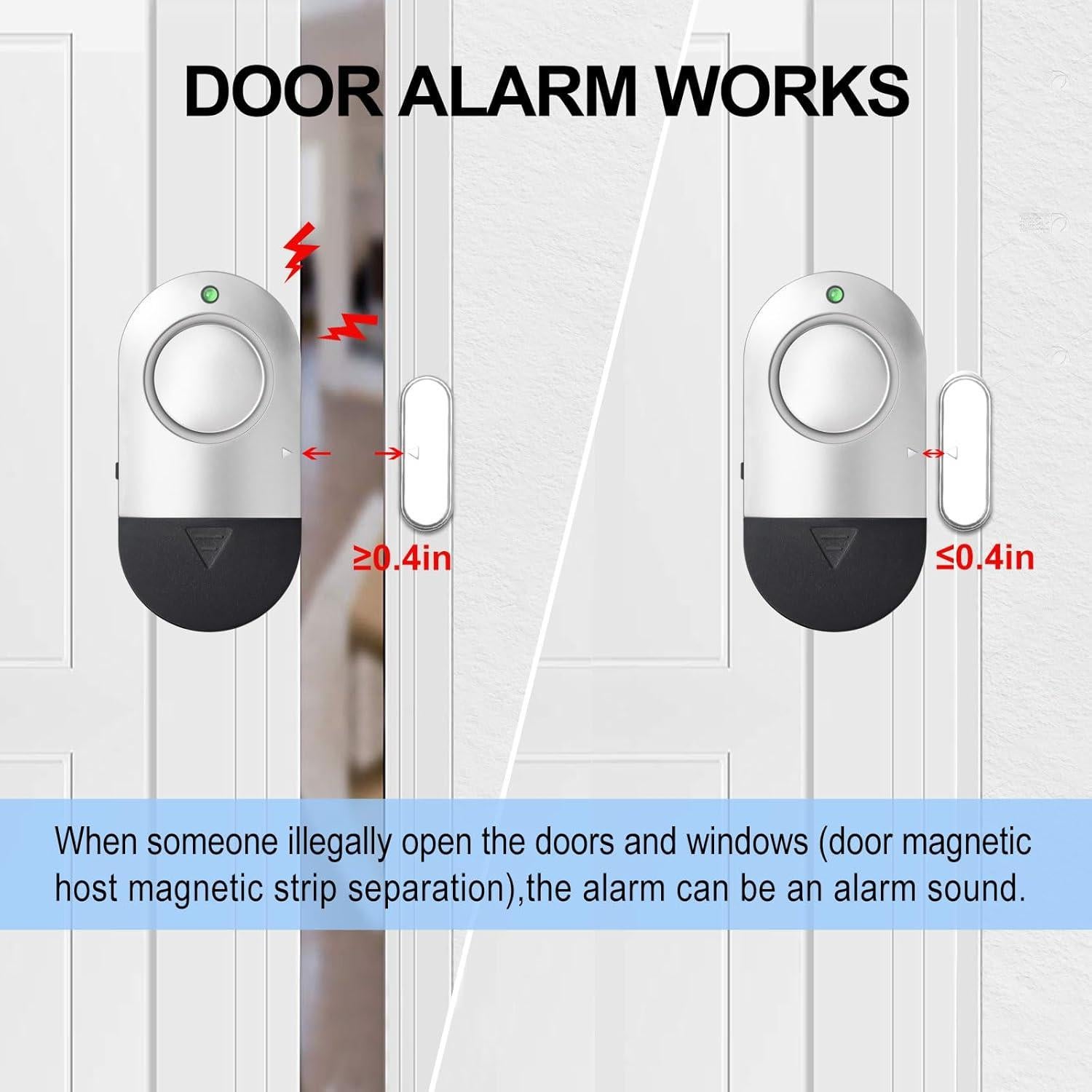 Alarma de Ventana y Puerta Toeeson 120dB - Paquete de 6