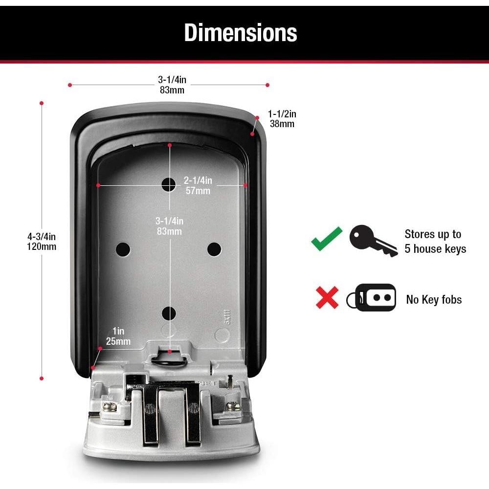 Caja de Llave Master Lock 5401EC Montaje en Pared 5 Llaves