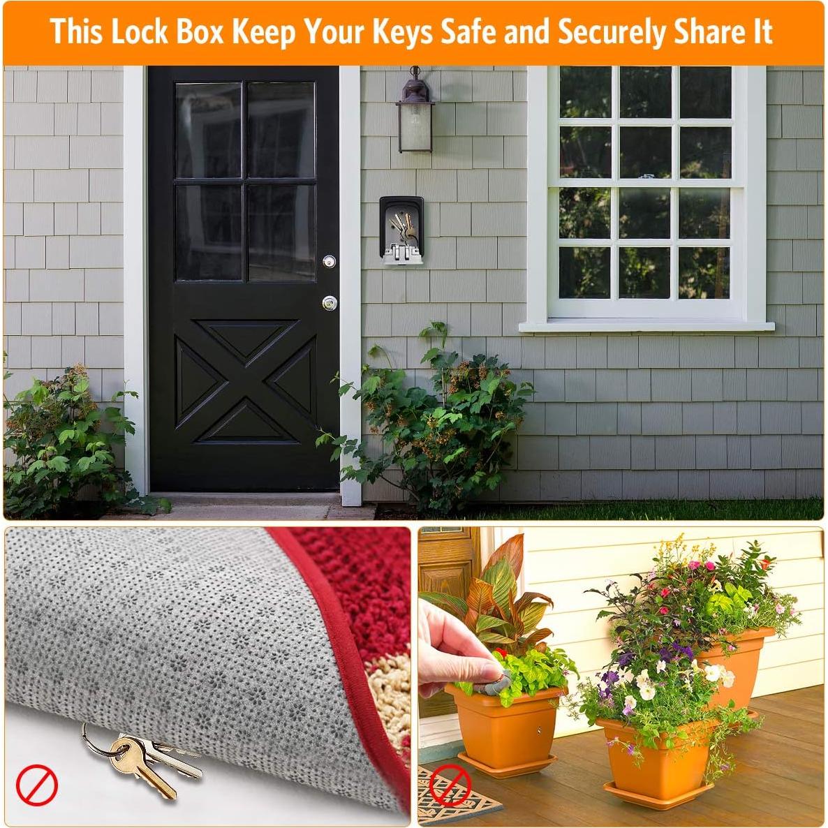 Caja de Llave de Combinación Fayleeko Gris para 5 Llaves