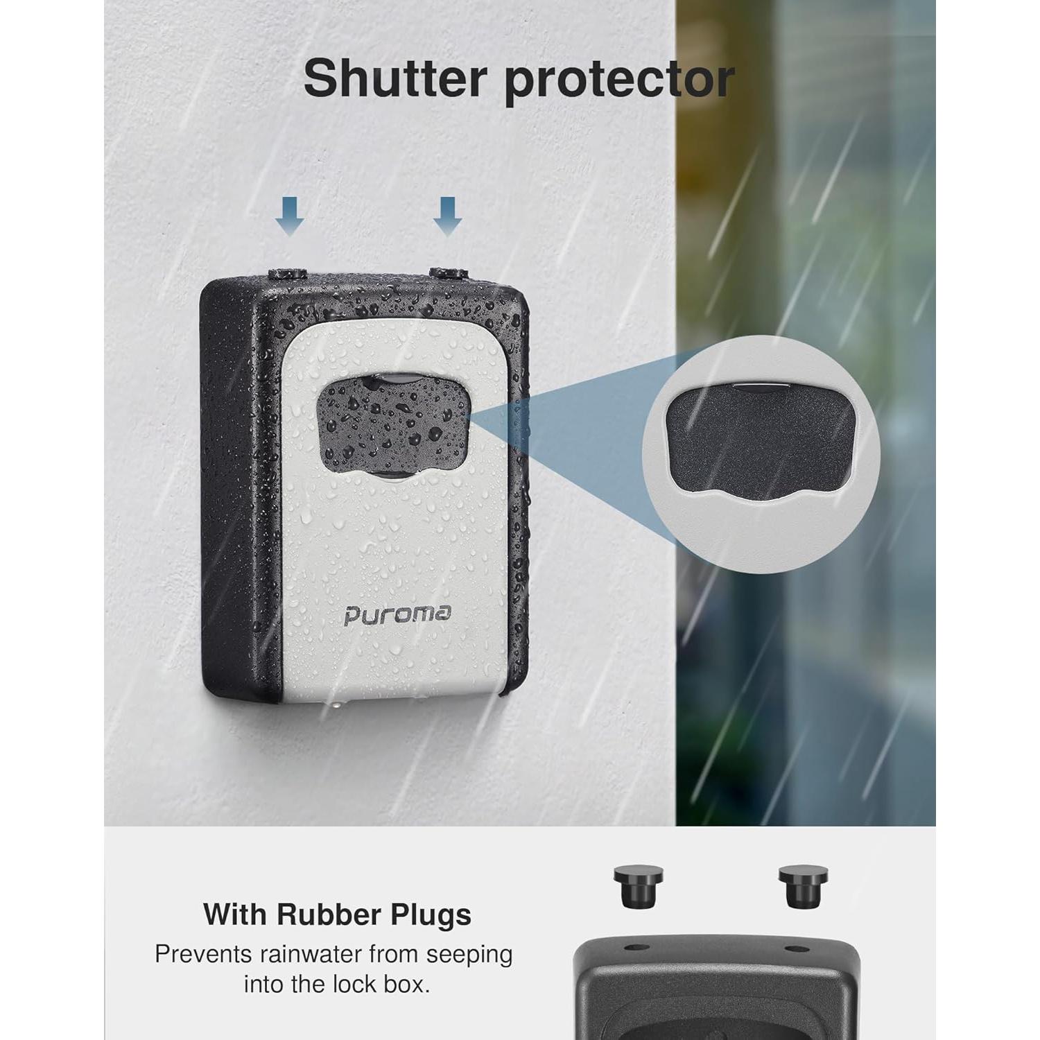 Caja de Llave Puroma Grande con Combinación Reajustable Gris