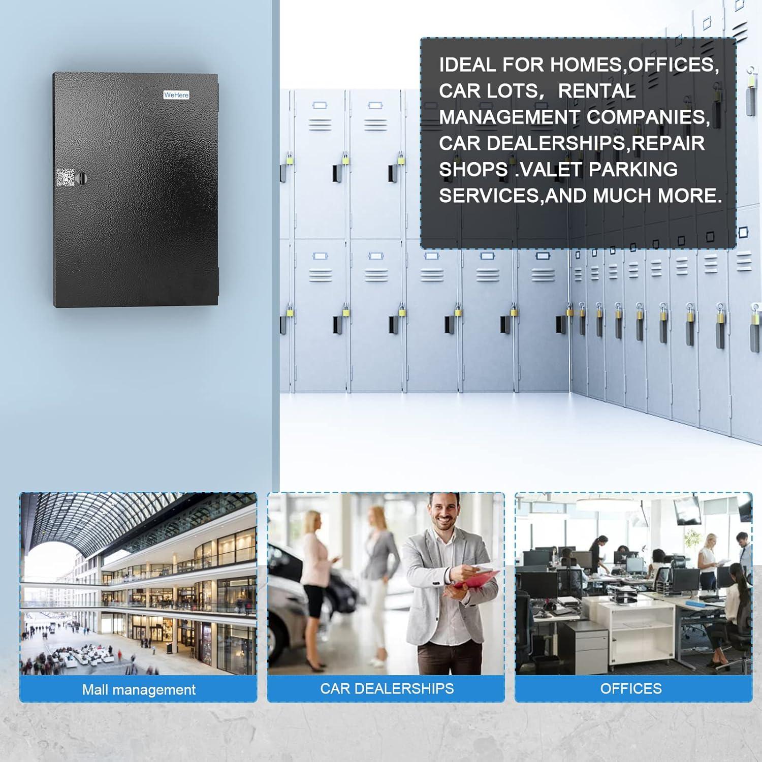 Caja de Llaves DiDiHere para 32 Llaves, Montaje en Pared, Negra