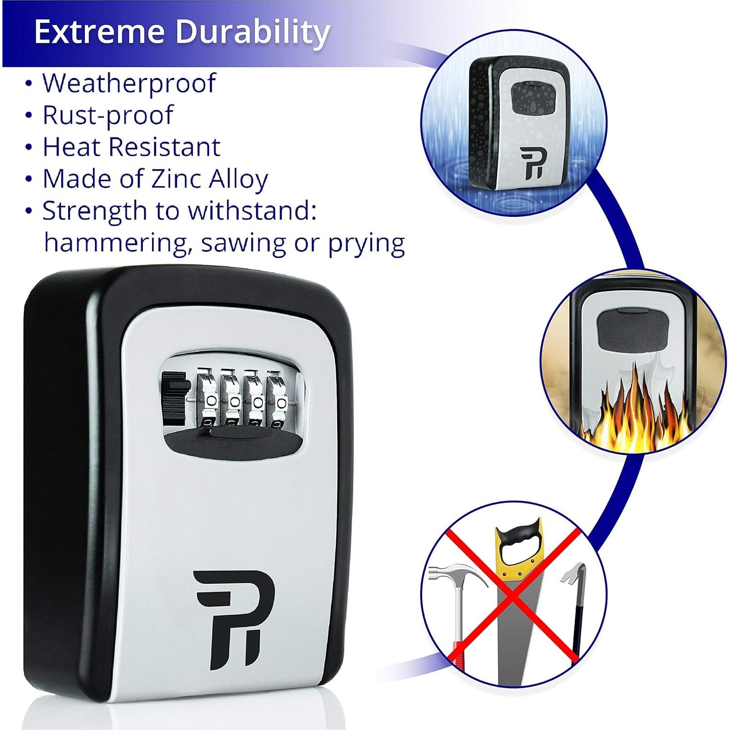 Caja de Llave Rudy Run Montaje en Pared con Combinación