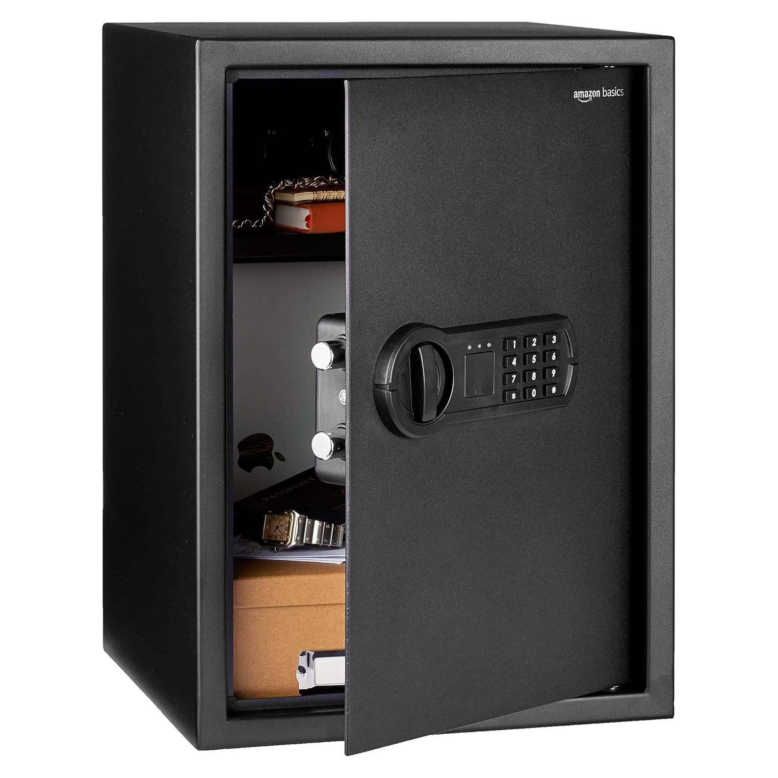 Caja Fuerte Electrónica Amazon Basics 50L Acero Negra