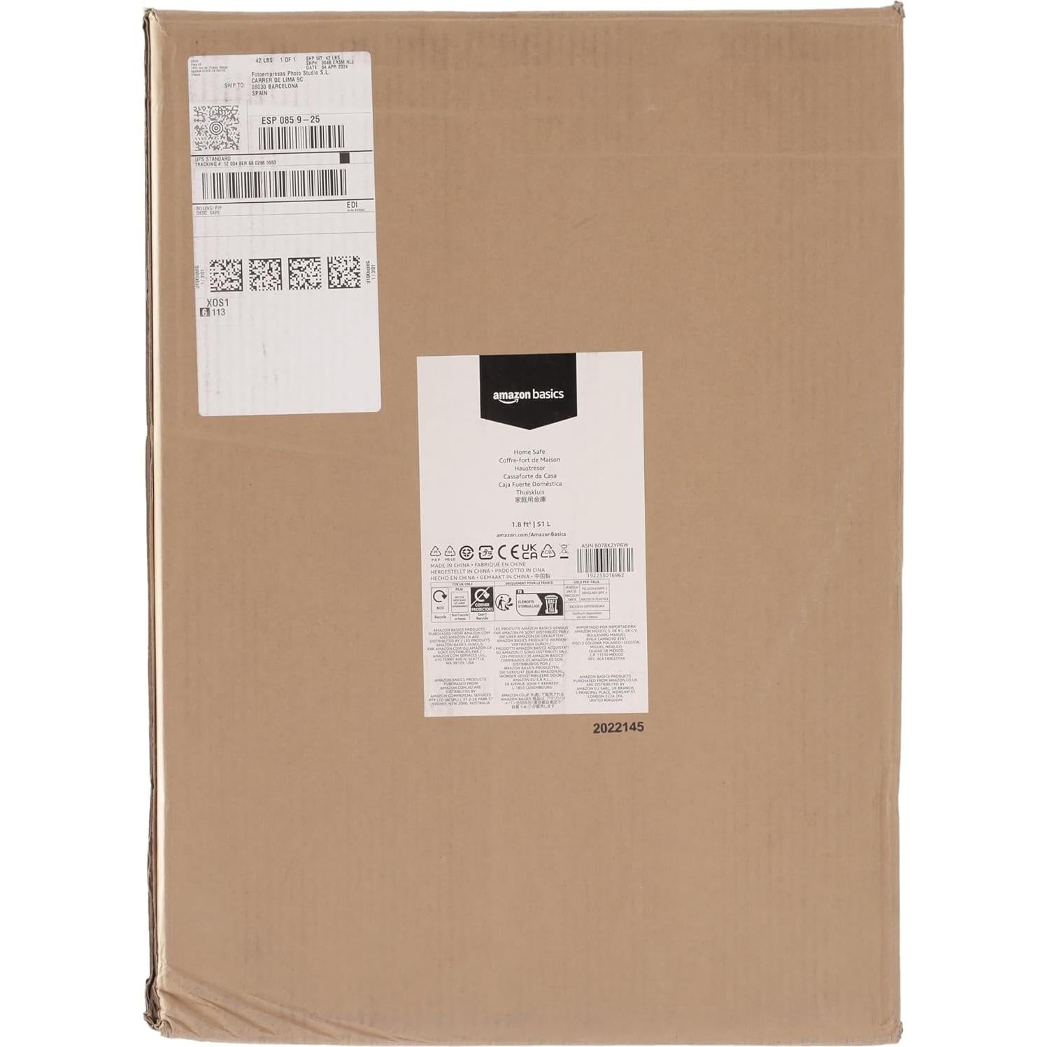 Caja Fuerte Electrónica Amazon Basics 50L Acero Negra