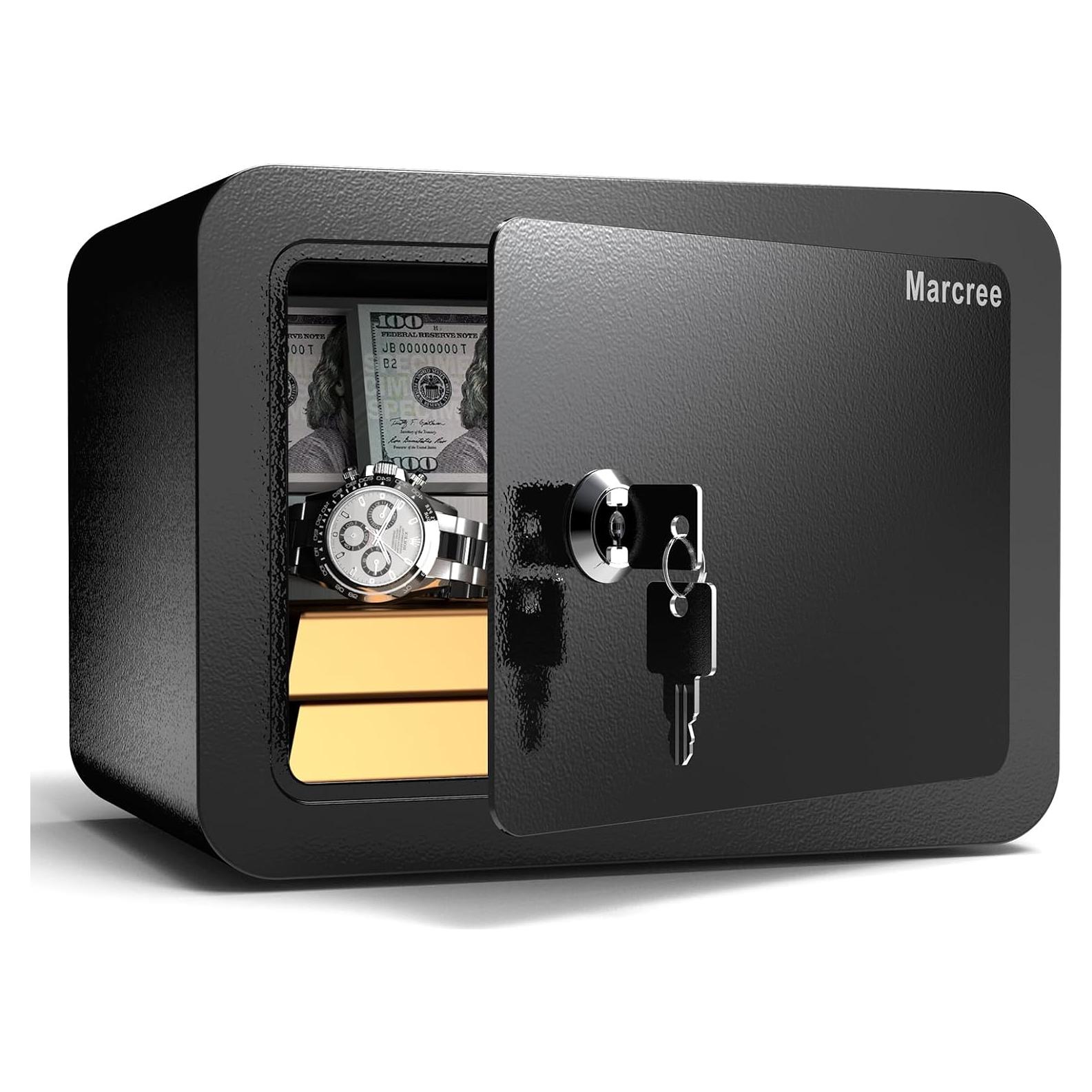 Caja de Seguridad Marcree 0.23 Pies³ Negra con Llave 17x23cm