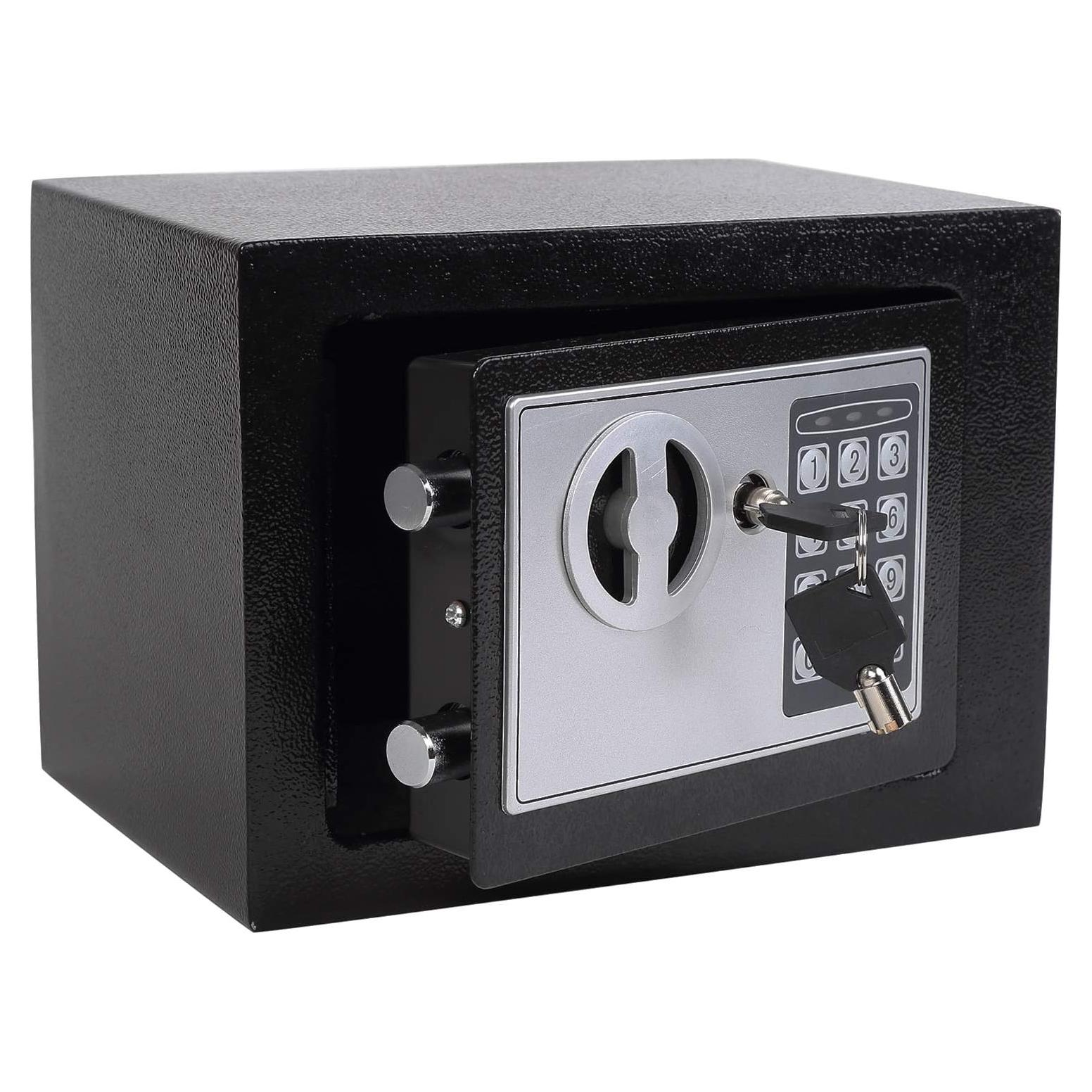 Caja Fuerte Digital Electrónica Yuanshikj 0.2 pies - Negra