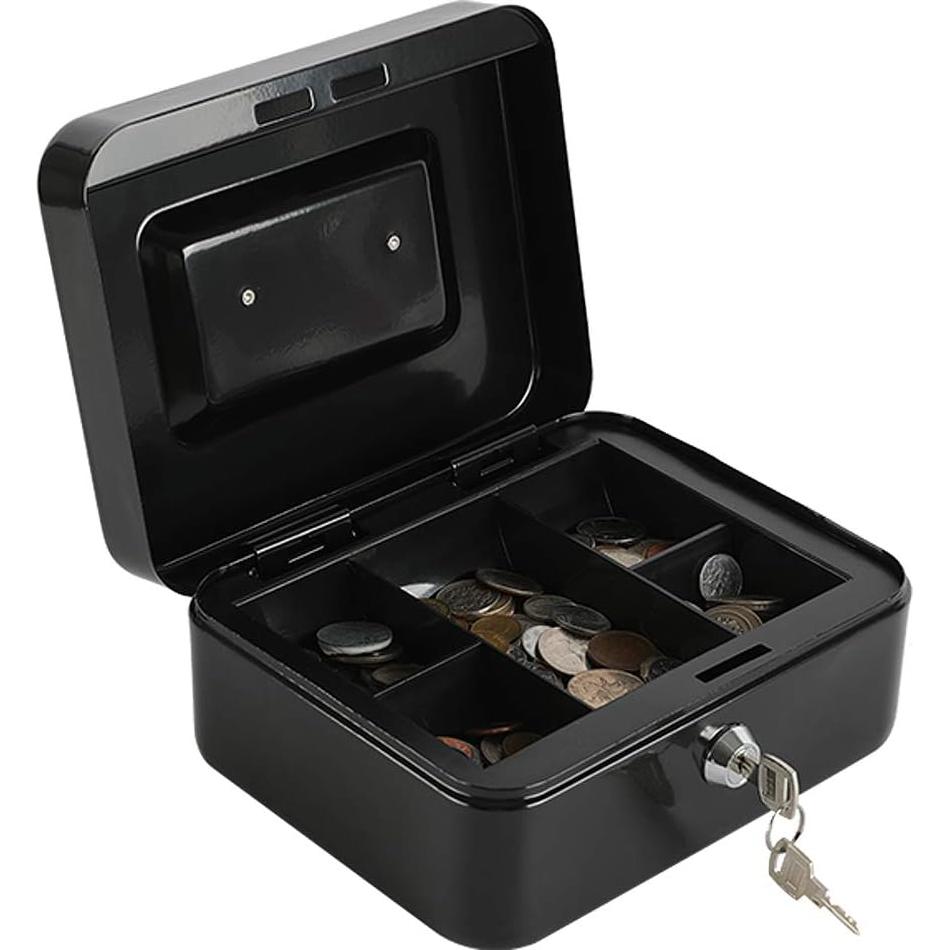 Caja de Dinero Mediana xydled de Acero con Cerradura Llave 20x16x9cm