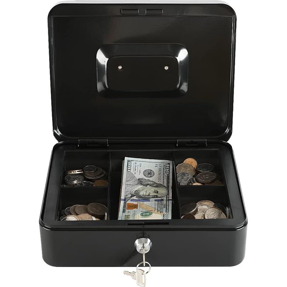 Caja de Dinero Mediana xydled de Acero con Cerradura Llave 20x16x9cm