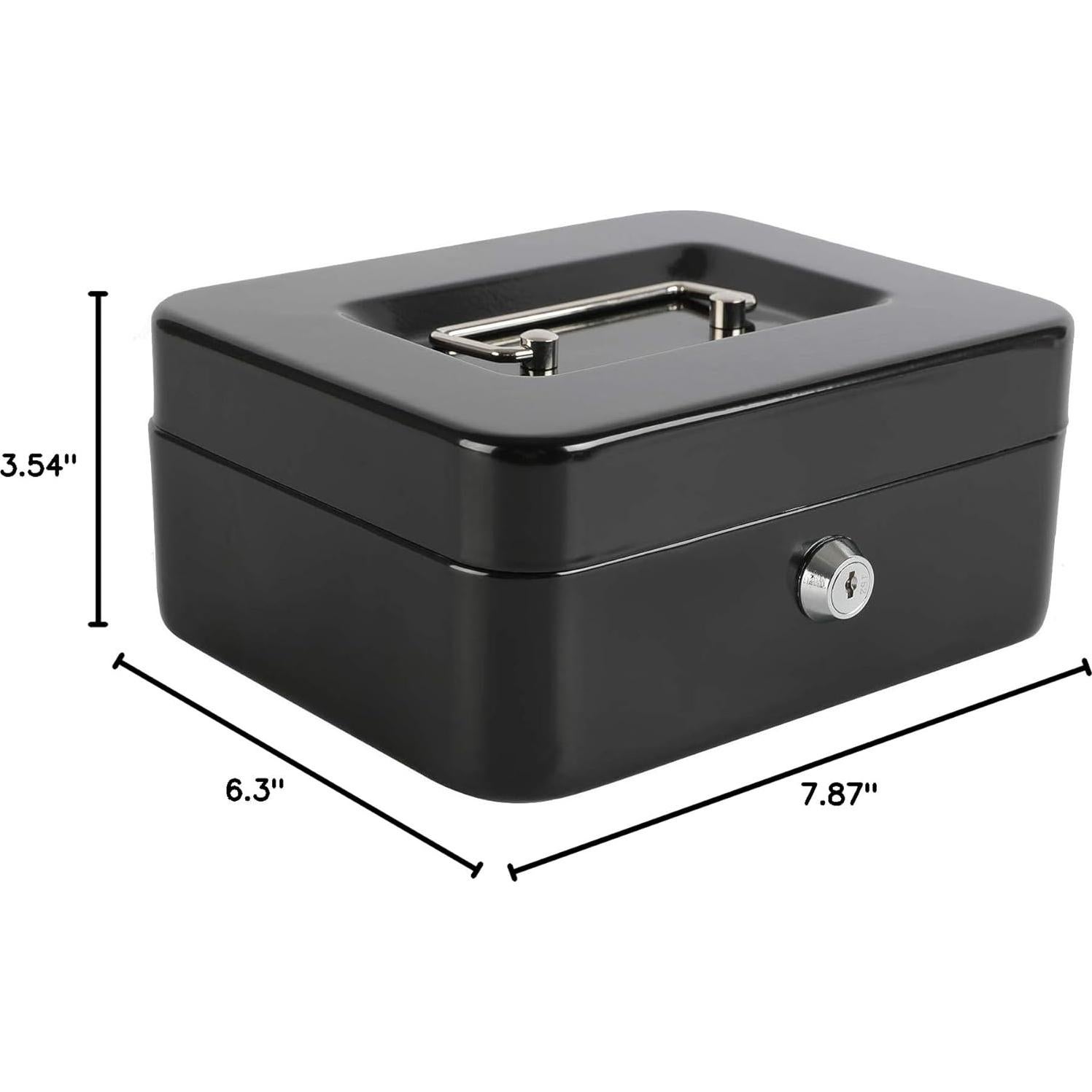 Caja de Dinero Mediana xydled de Acero con Cerradura Llave 20x16x9cm