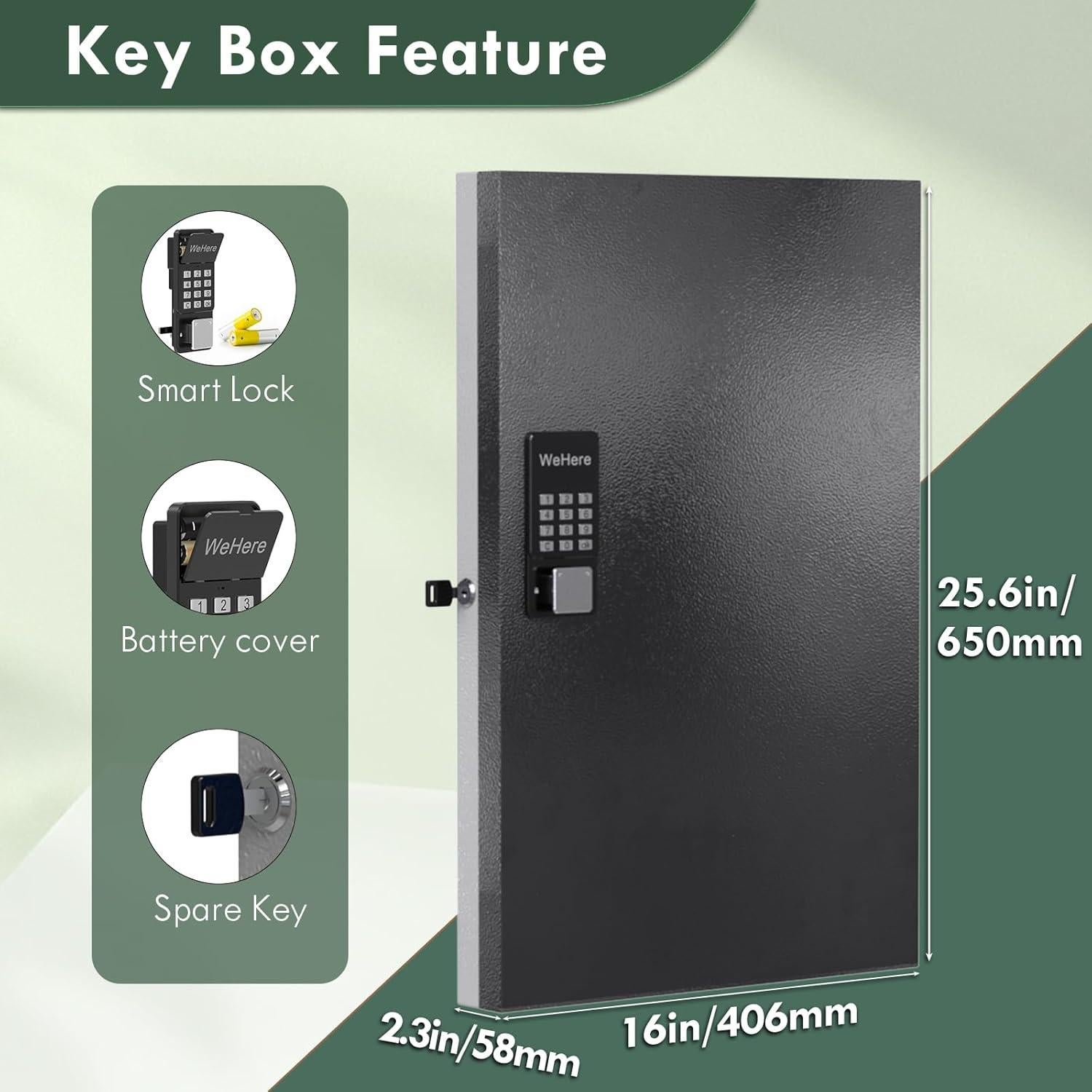 Caja de Llaves Inteligente WeHere 96 Llaves Montaje Pared