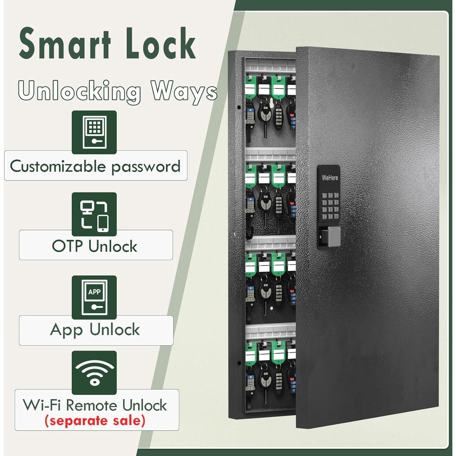 Caja de Llaves Inteligente WeHere 96 Llaves Montaje Pared