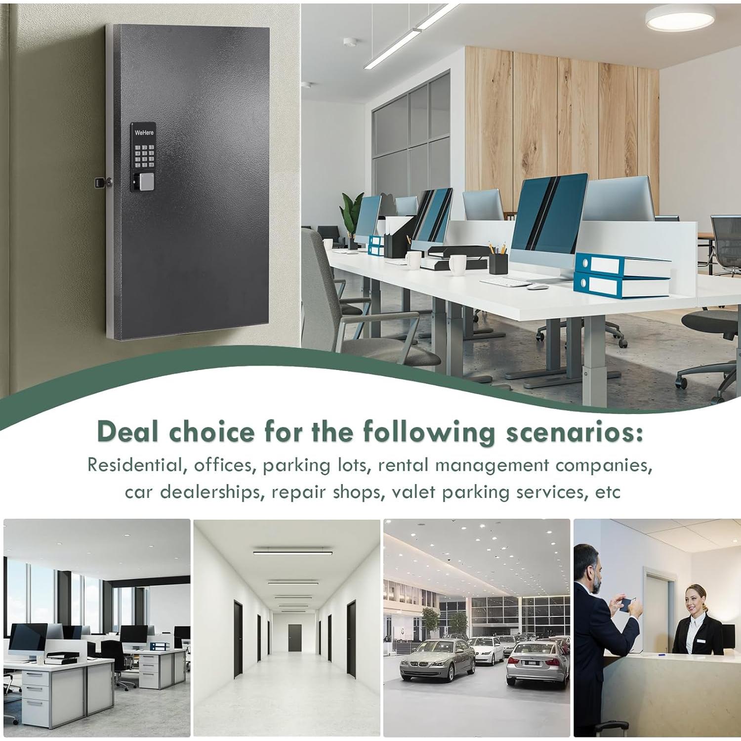 Caja de Llaves Inteligente WeHere 96 Llaves Montaje Pared