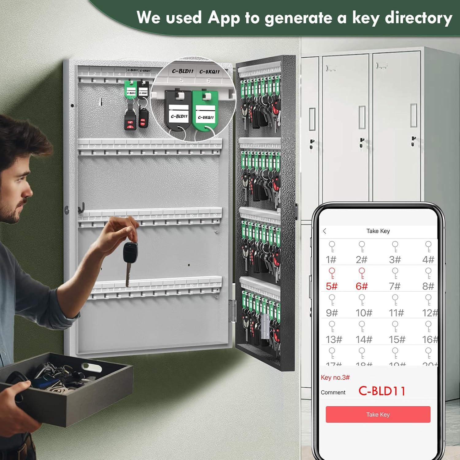 Caja de Llaves Inteligente WeHere 96 Llaves Montaje Pared