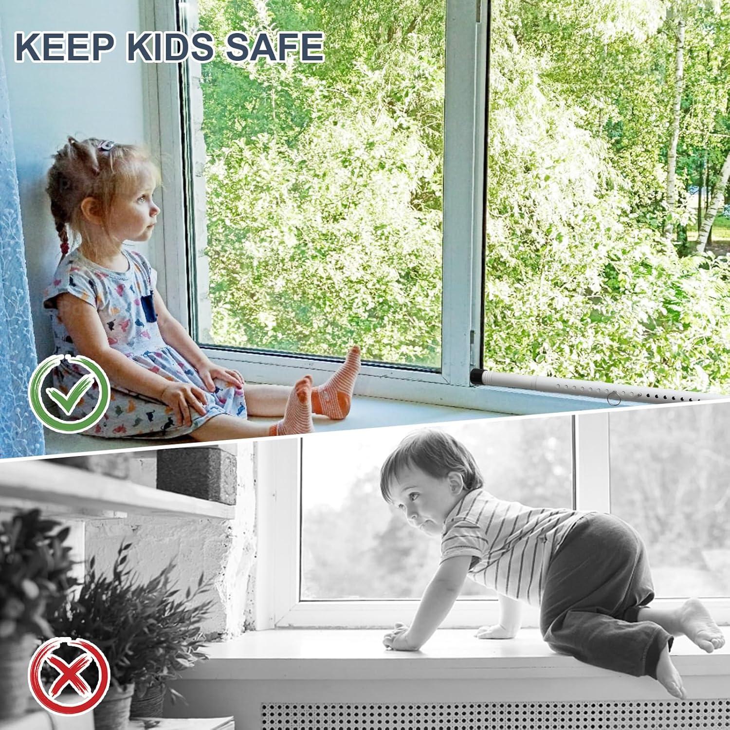 Barra de Seguridad Ajustable DIIG para Puerta Corredera 45-128 cm