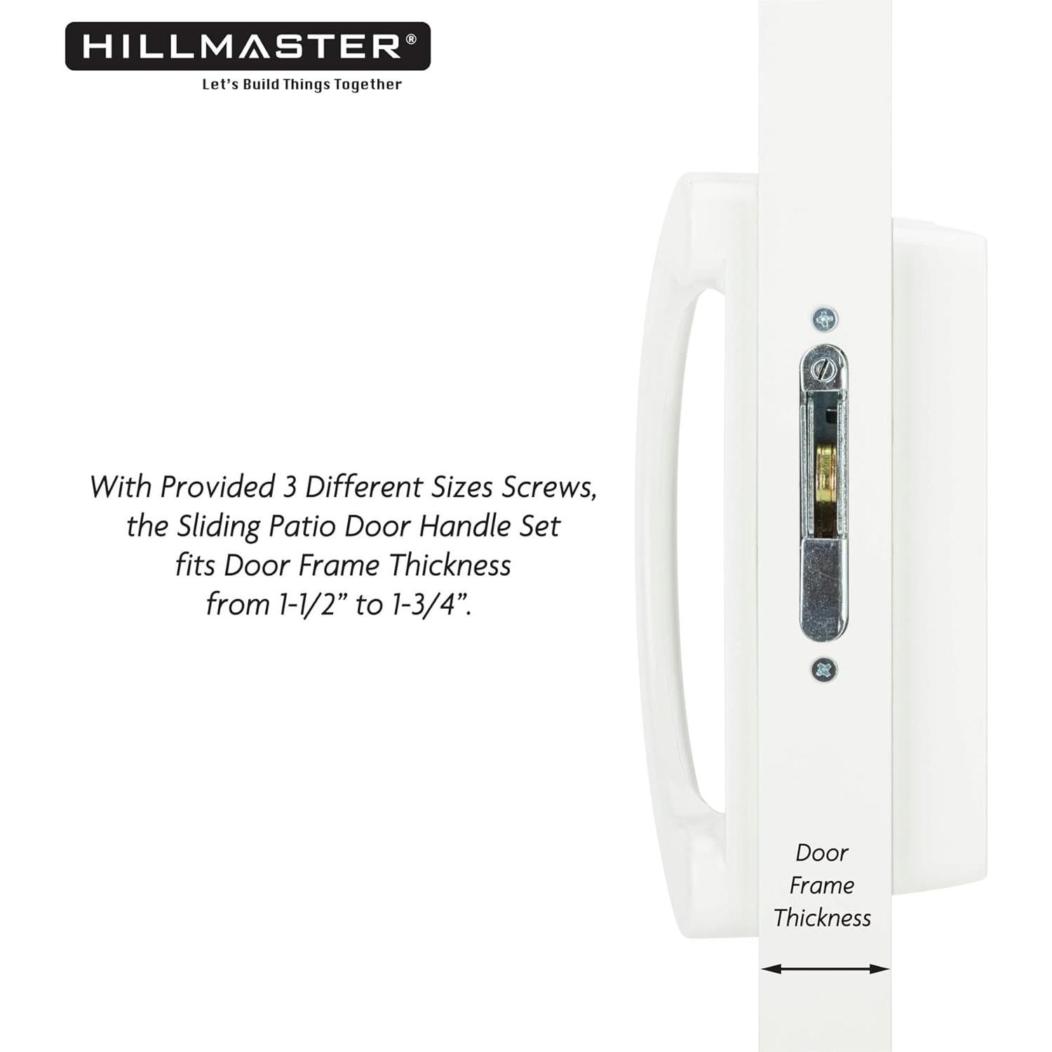 Juego de Manijas para Puerta de Patio HILLMASTER Blanco 45°