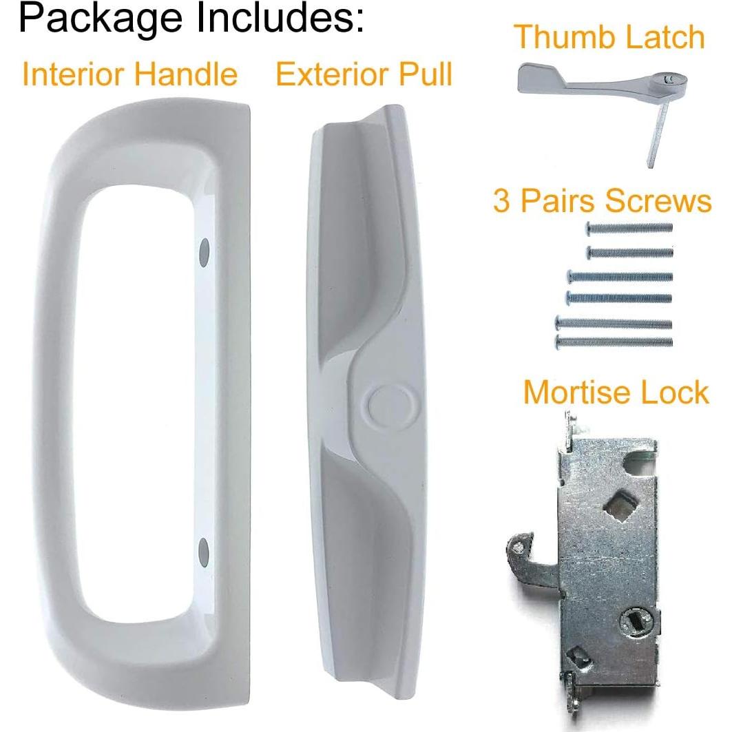 Juego de Manijas para Puerta Deslizante HauSun Blanco