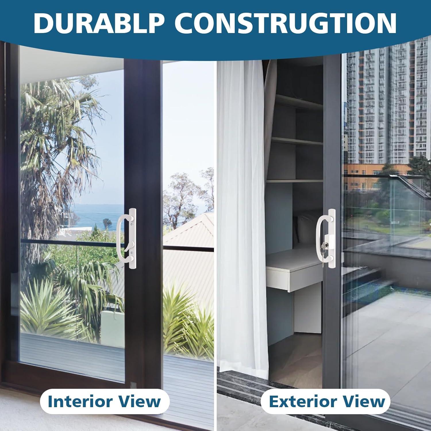 Juego de Manijas para Puertas Corredizas Zinkitool Blanco