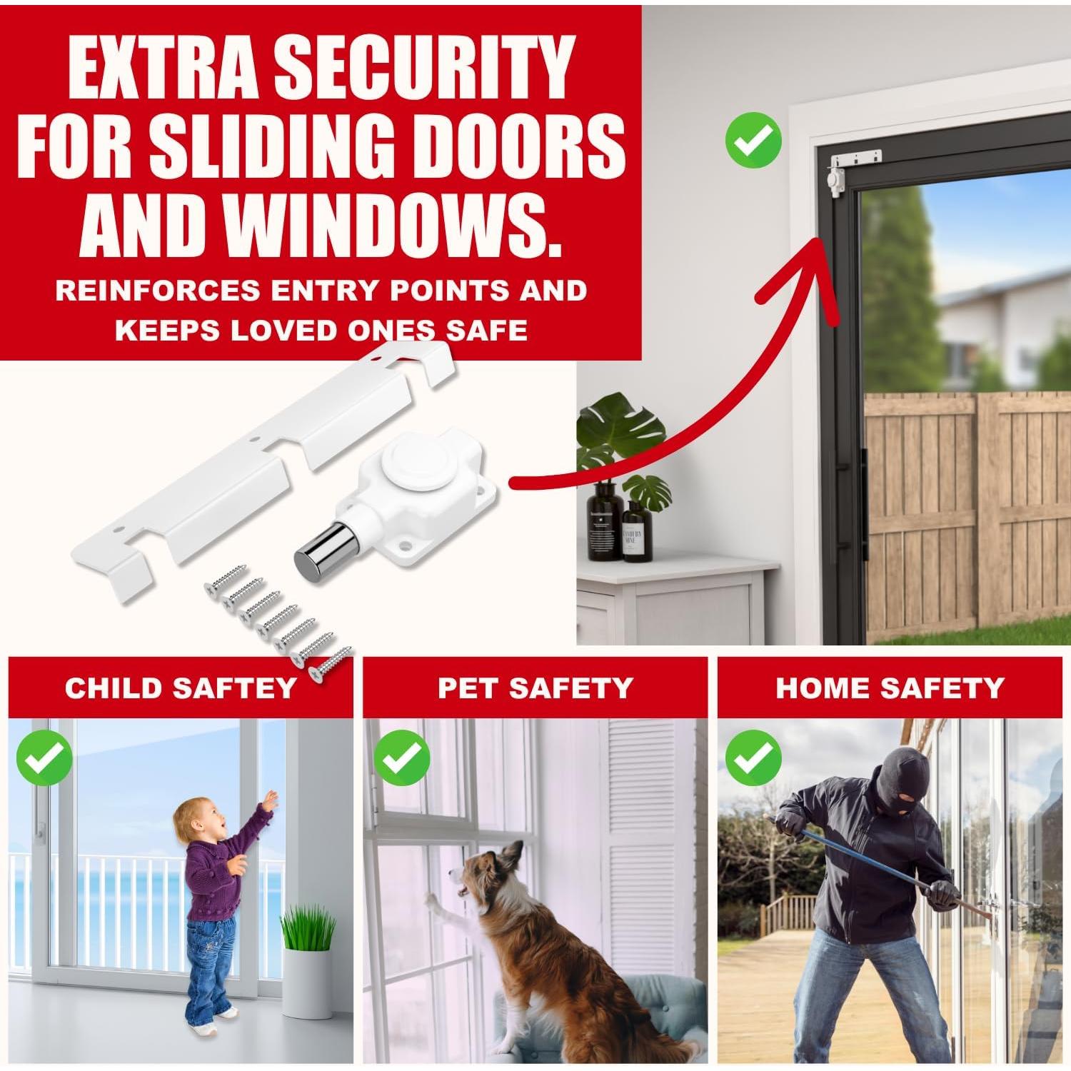 Cerradura de Patio Securityman para Puerta Deslizante de Vidrio