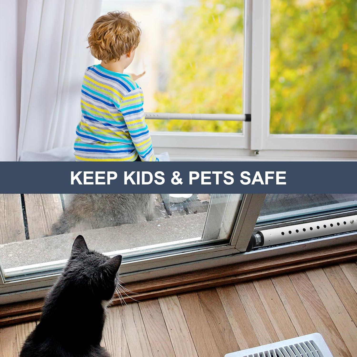 Barra de Seguridad Ajustable LAIDER HEROS 44.5-127 cm para Puertas Corredizas