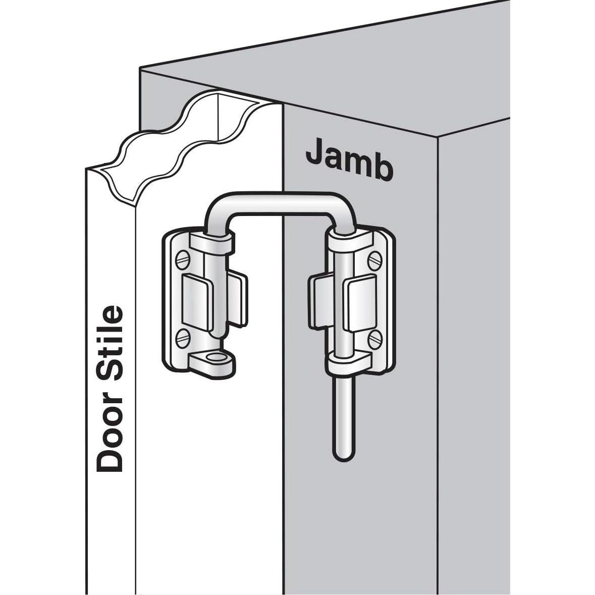 Cerradura de Bucle para Puerta Corrediza Prime-Line S 4378 3.7 cm Niquelada