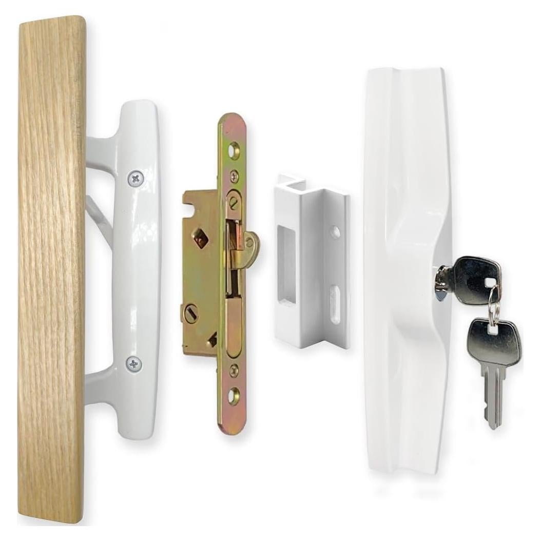 Juego de Manija de Puerta Corredera ALLYWASAI con Cerradura