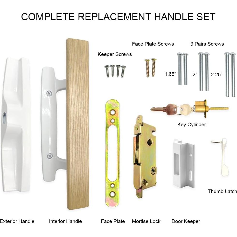 Juego de Manija de Puerta Corredera ALLYWASAI con Cerradura