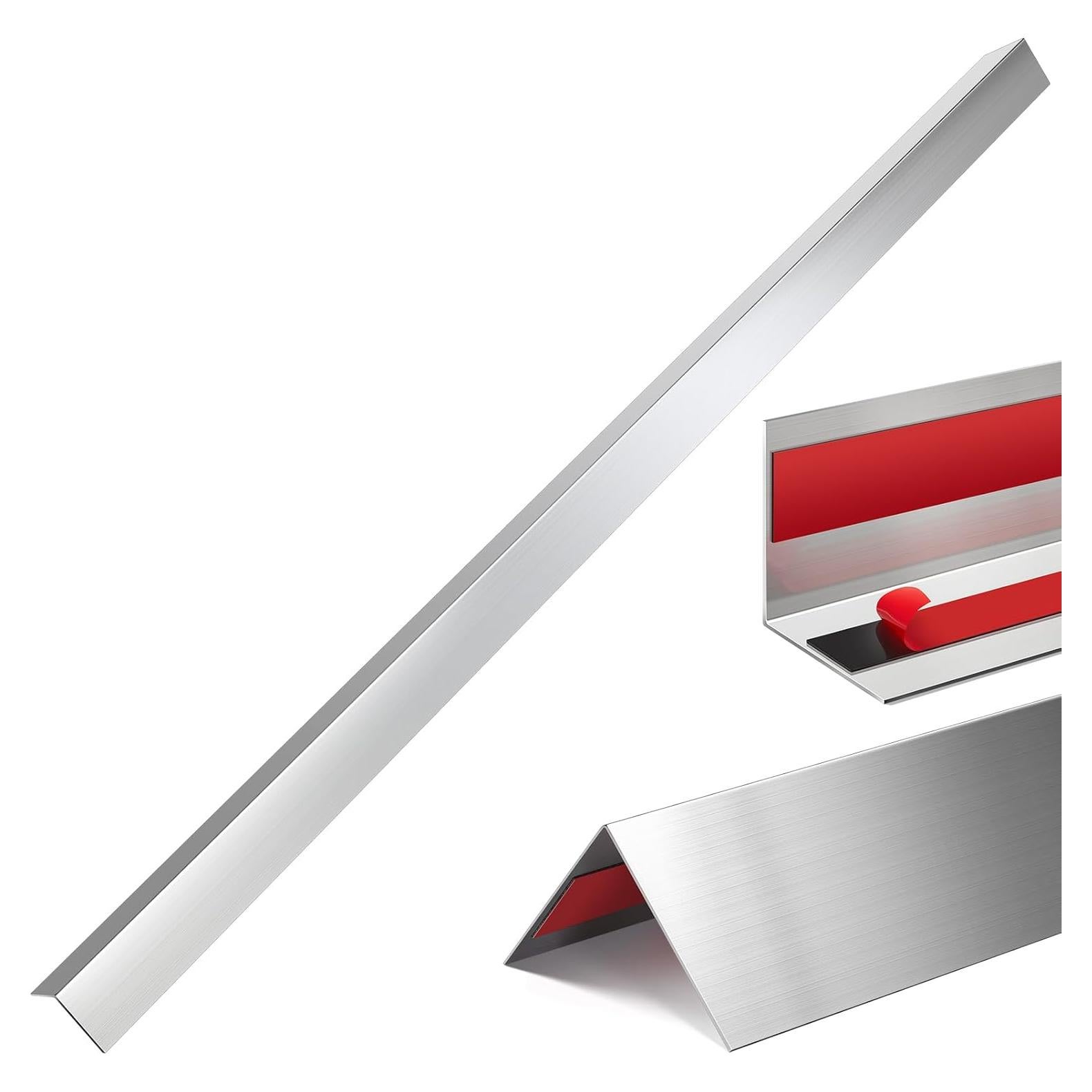 Therwen 10 Protectores de Esquinas Metálicos 91.44 cm Plata