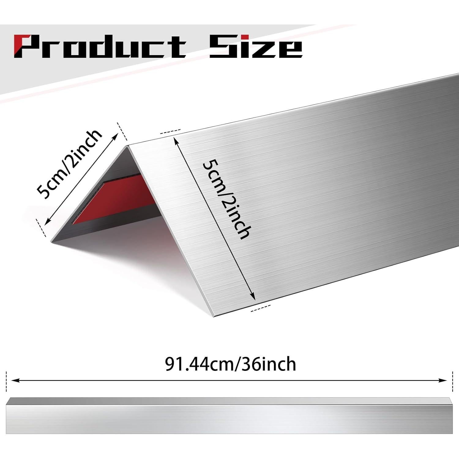 Therwen 10 Protectores de Esquinas Metálicos 91.44 cm Plata