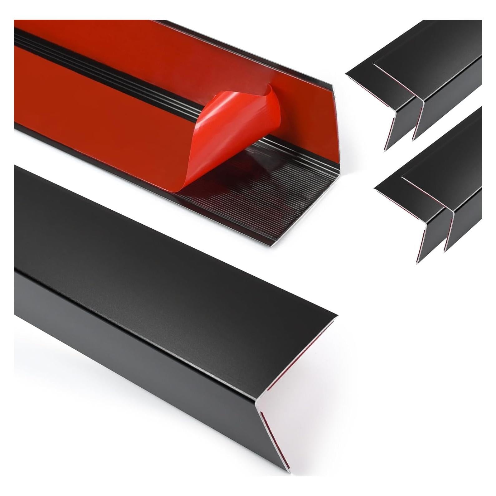 Protector de Esquina de Aluminio Heainaiyoo 4Pack 114.3x2.54cm Negro
