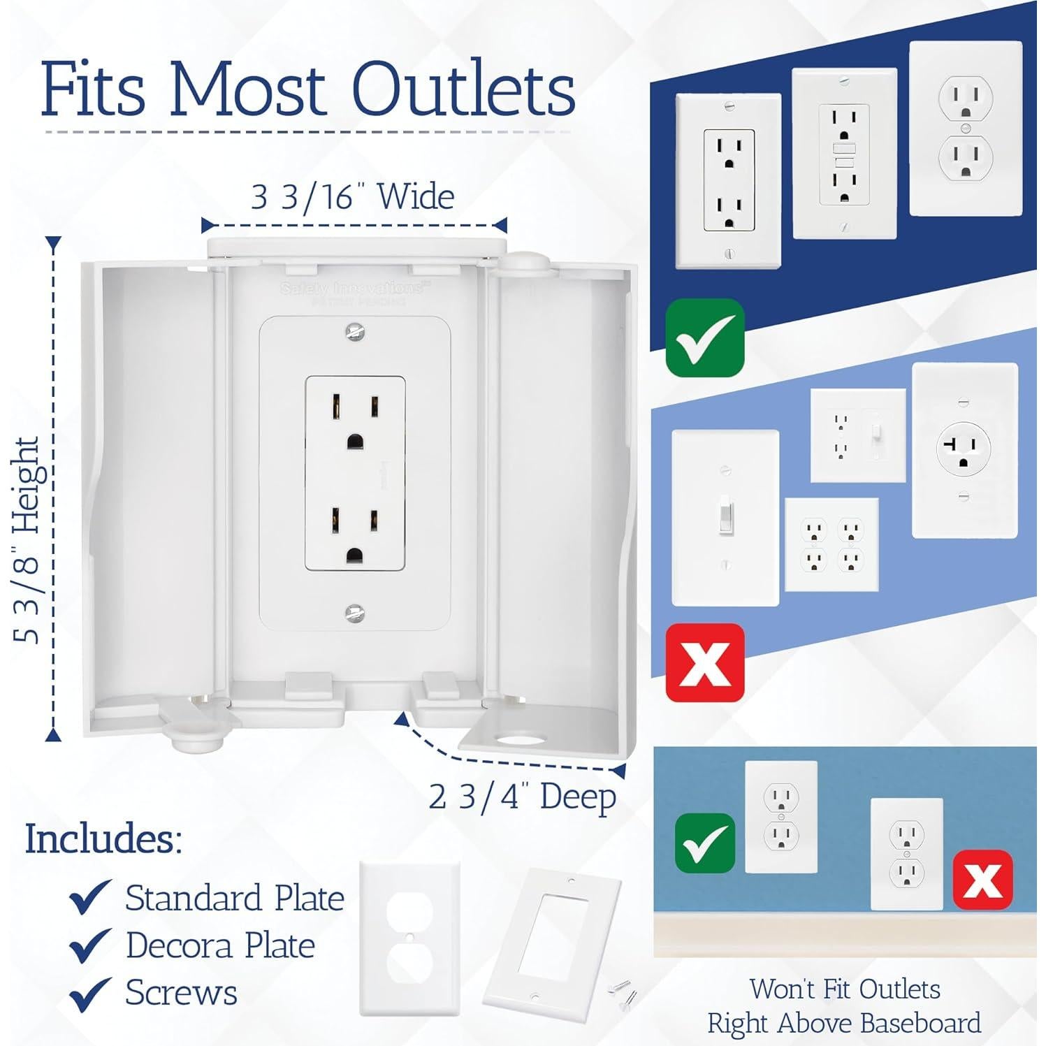 Caja de Seguridad para Enchufes Safety Innovations Doble Puerta