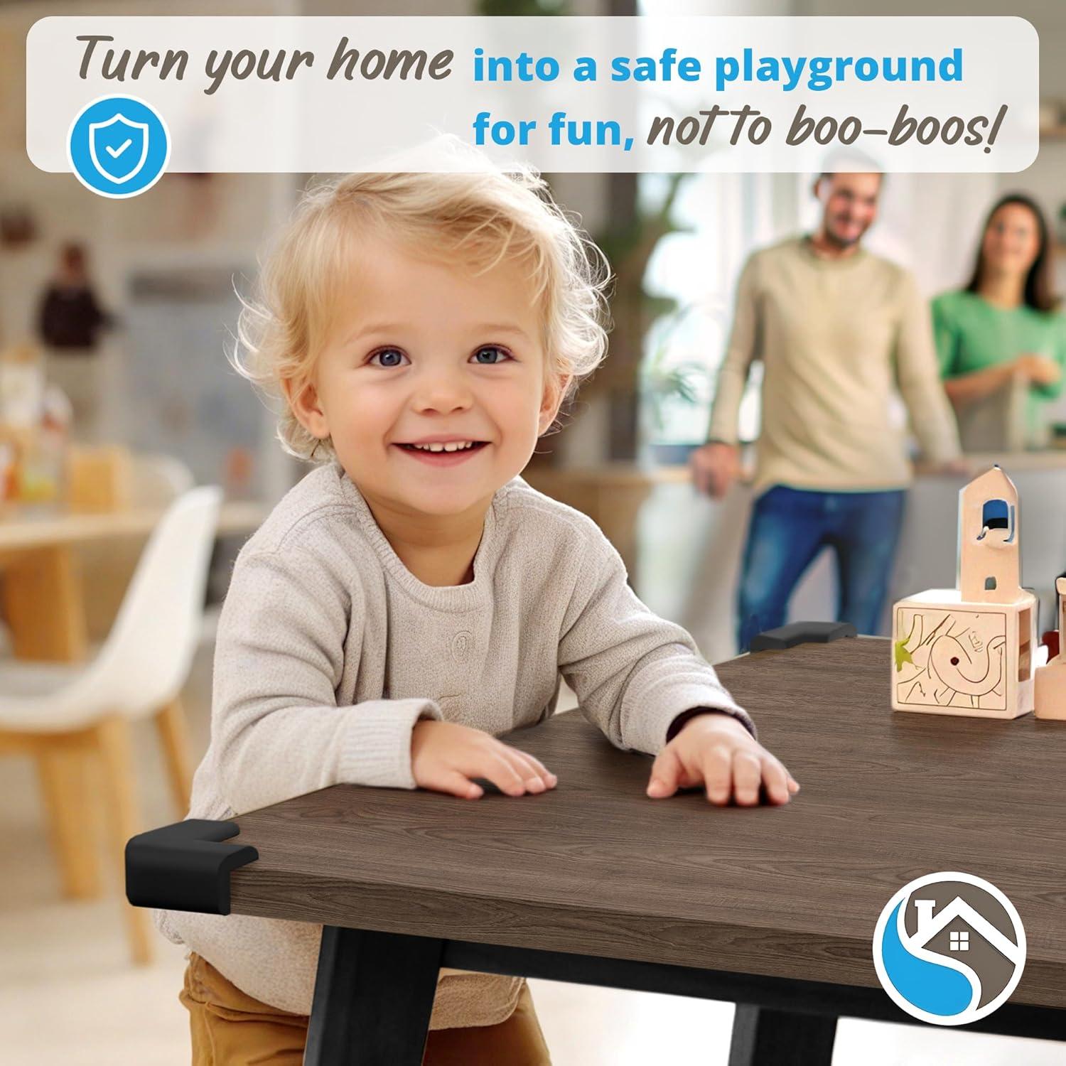 Protectores de Esquinas para Bebés Komfortology 8 Piezas Negro