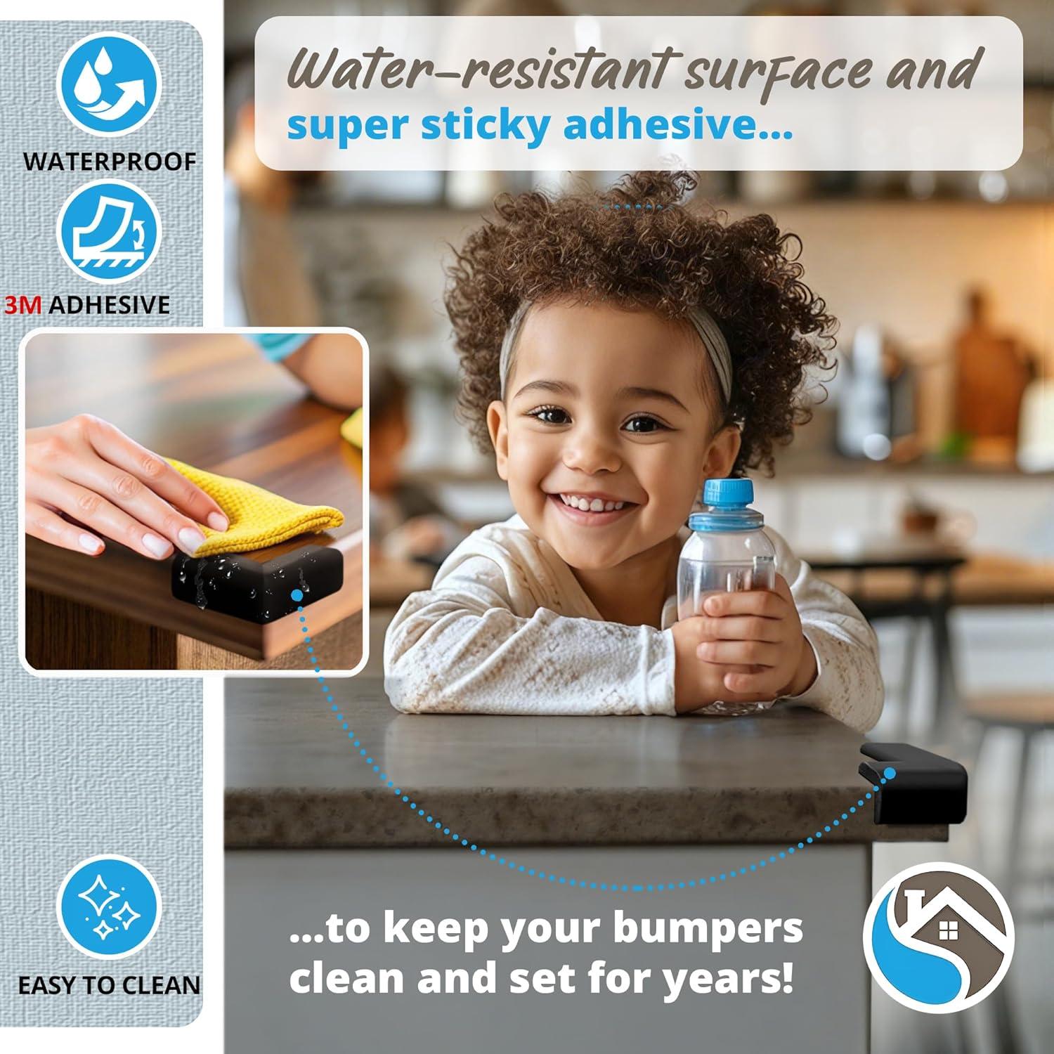 Protectores de Esquinas para Bebés Komfortology 8 Piezas Negro