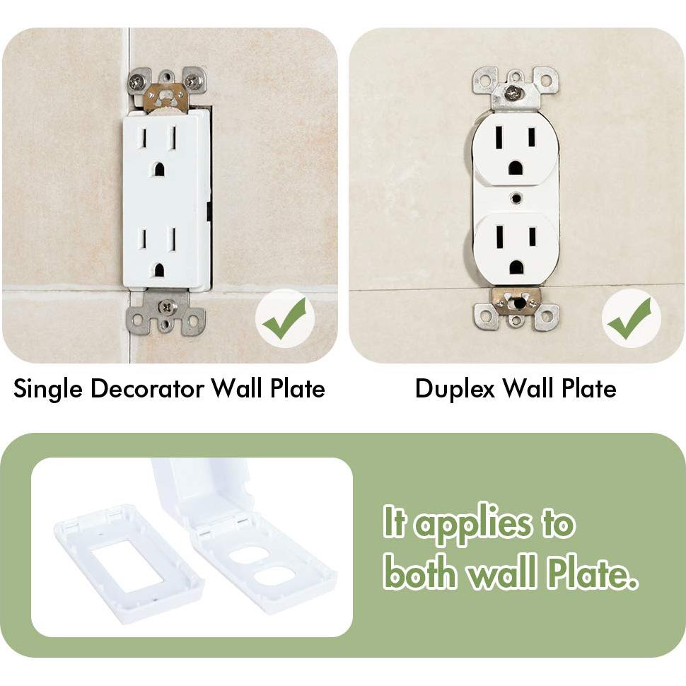 Caja de Cubierta de Enchufe Eléctrico EUDEMON para Bebés - Blanco