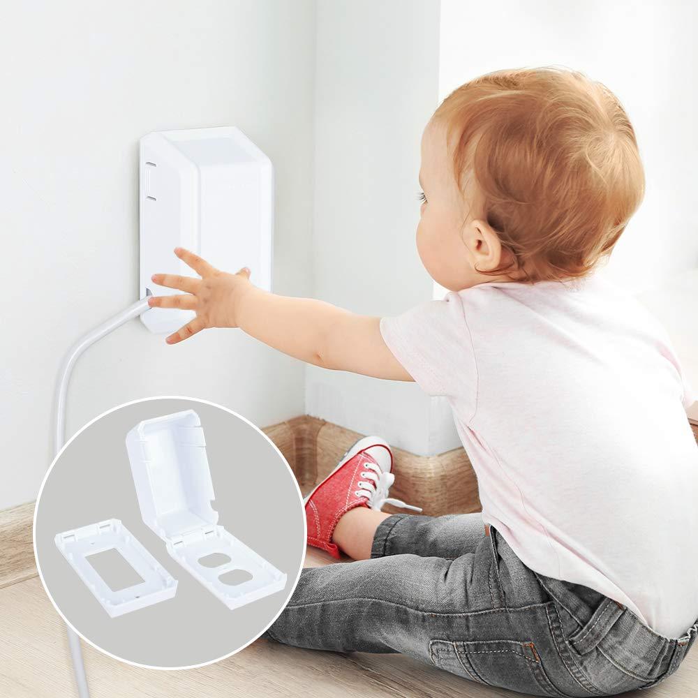 Caja de Cubierta de Enchufe Eléctrico EUDEMON para Bebés - Blanco