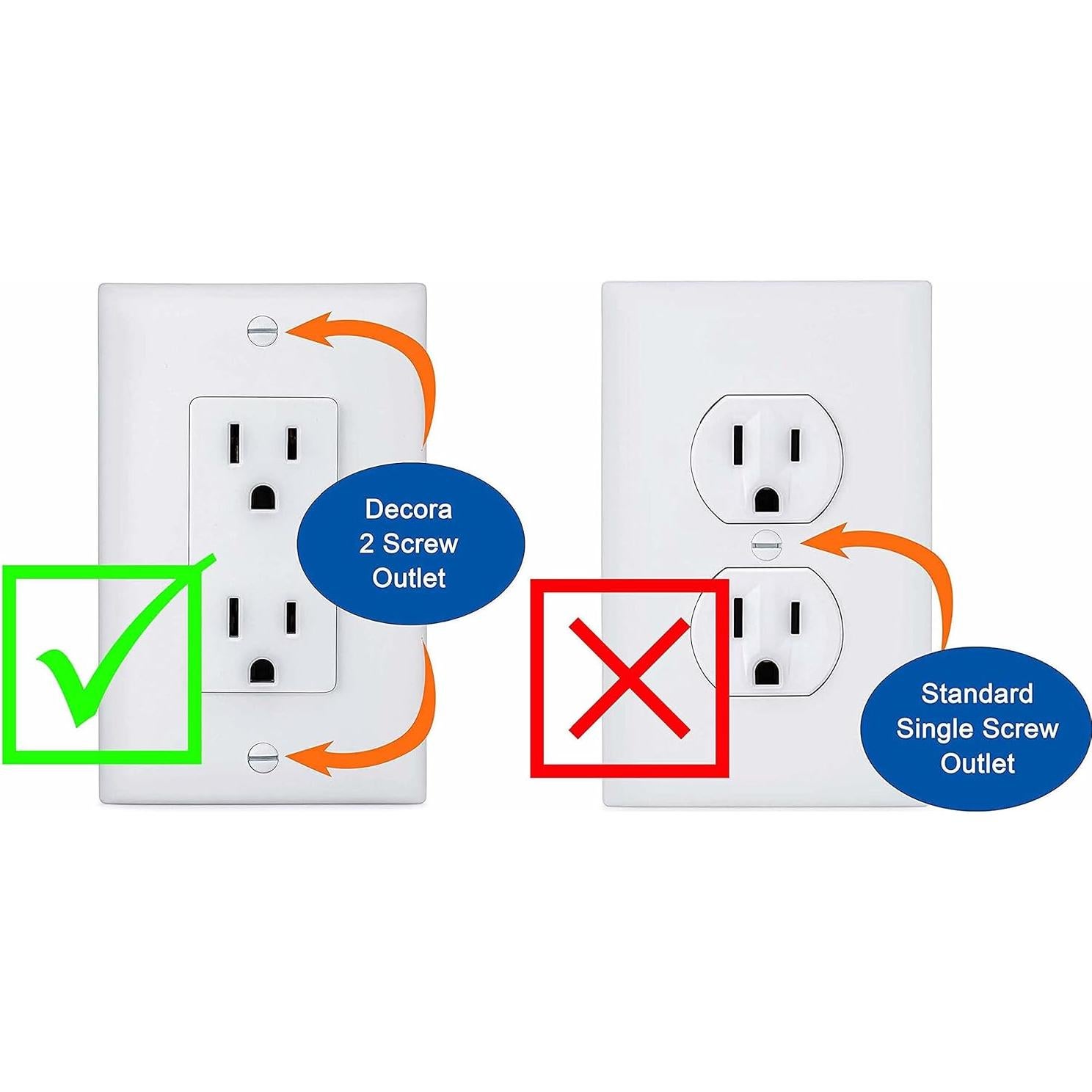 Paquete de 6 cubiertas de enchufe Safety Innovations - Blanco