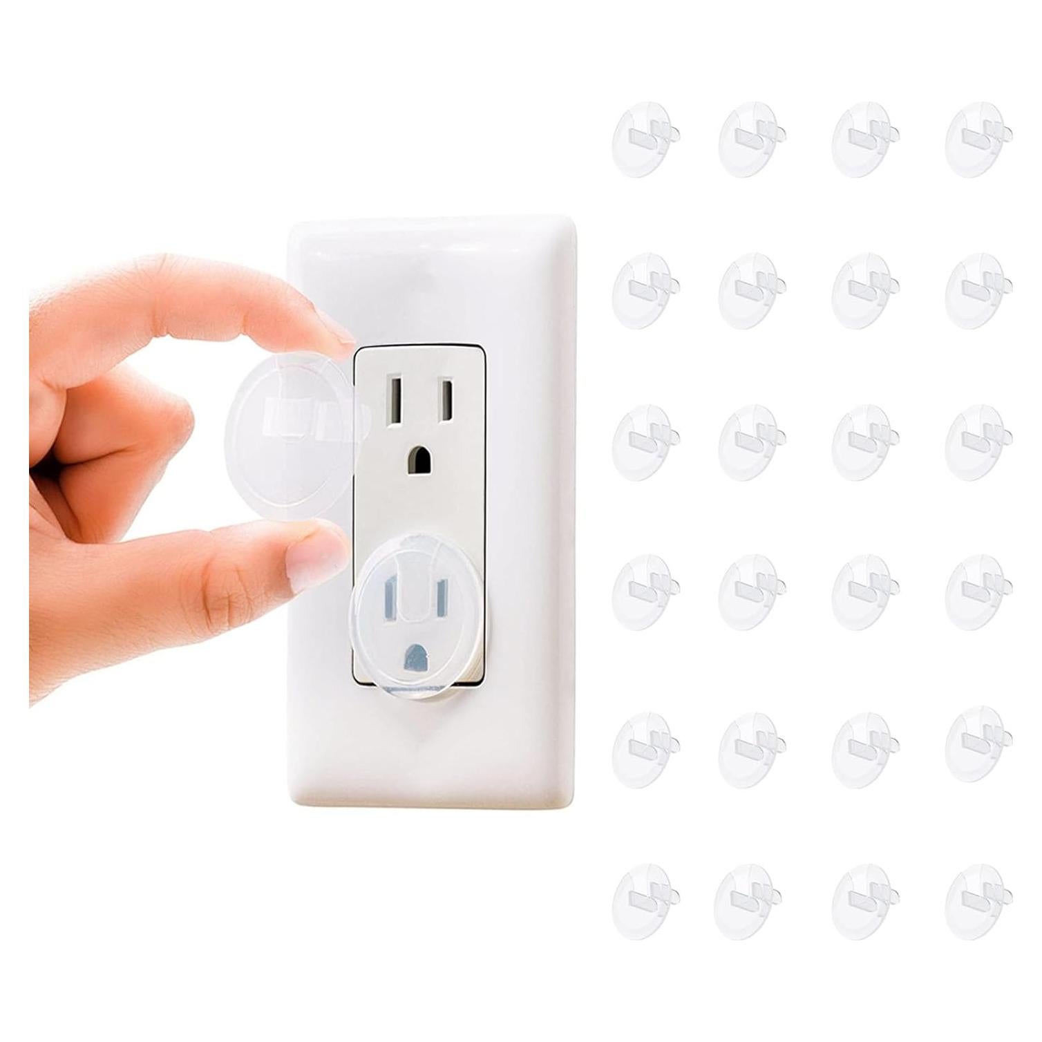 Cubiertas de Seguridad para Enchufes 24 Unidades Plástico Transparente