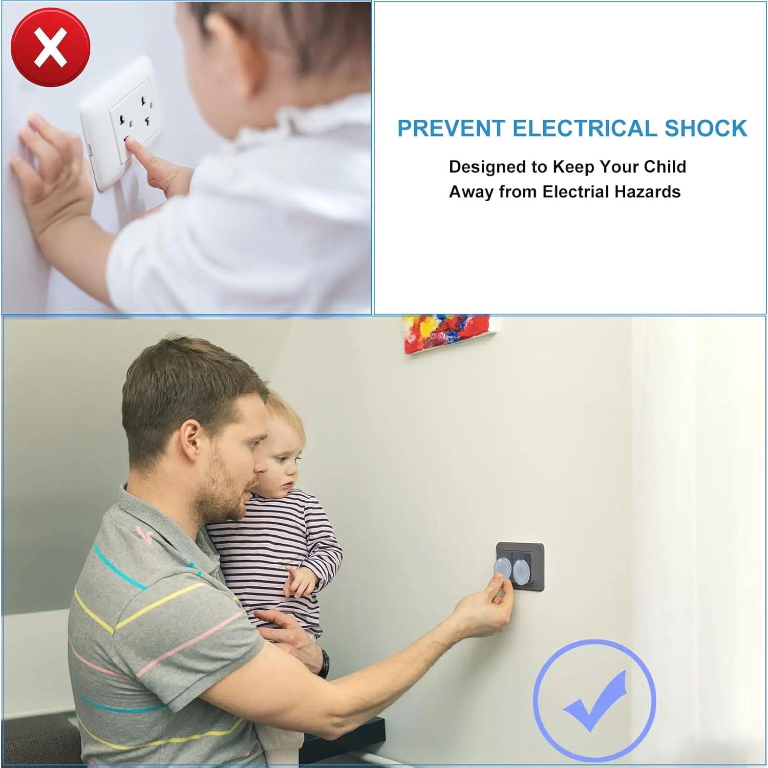 Cubiertas de Seguridad para Enchufes 24 Unidades Plástico Transparente