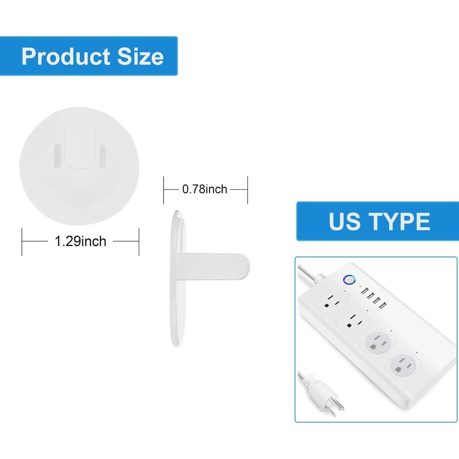 Cubiertas de Seguridad para Enchufes 24 Unidades Plástico Transparente