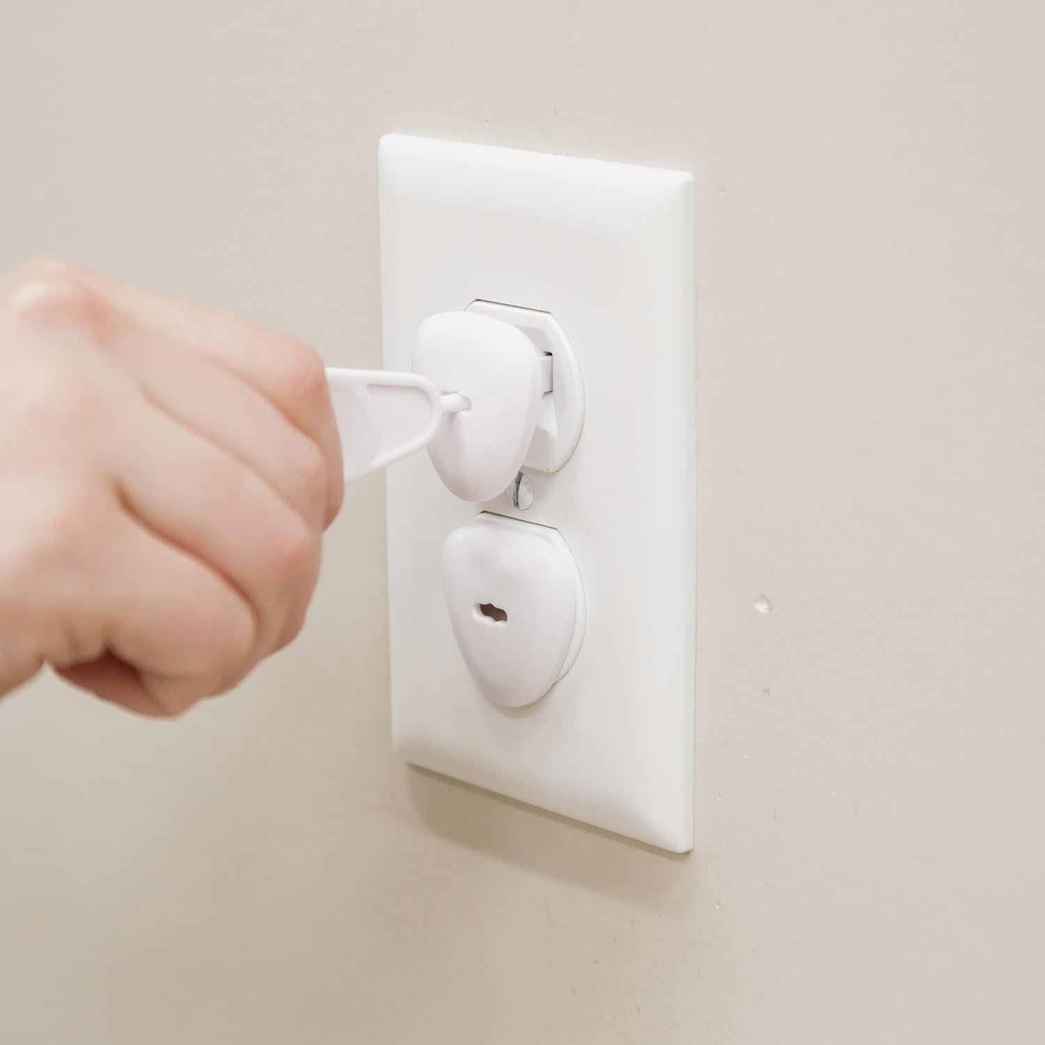 Home Safety Outlet Cover Plug 24 Pack, Award-Winning Brand, Babyproofing Essential, White