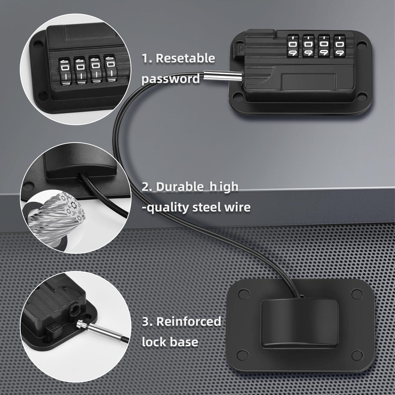 Cerradura de Refrigerador Ougourim SLMMB22 Negra con Combinación