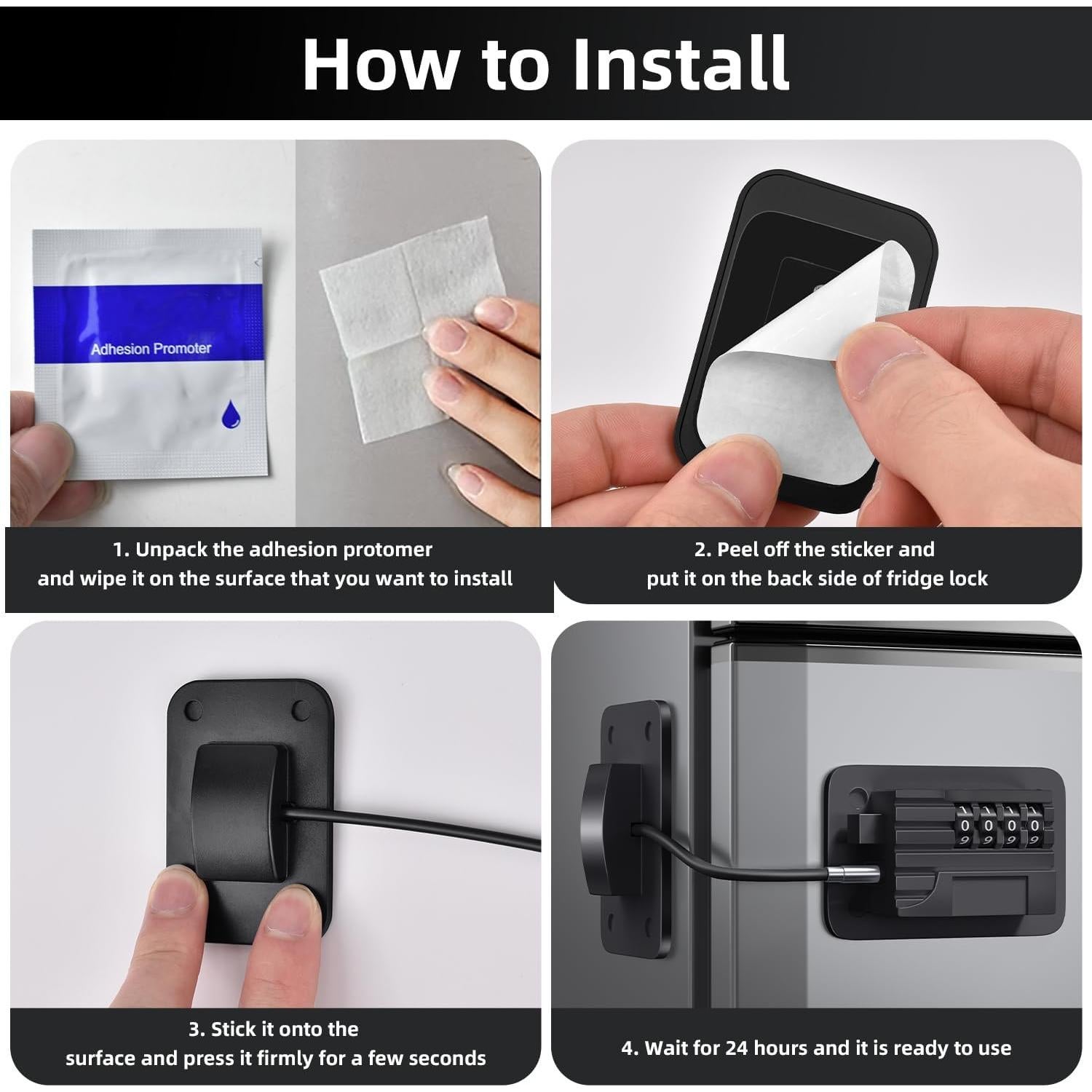 Cerradura de Refrigerador Ougourim SLMMB22 Negra con Combinación