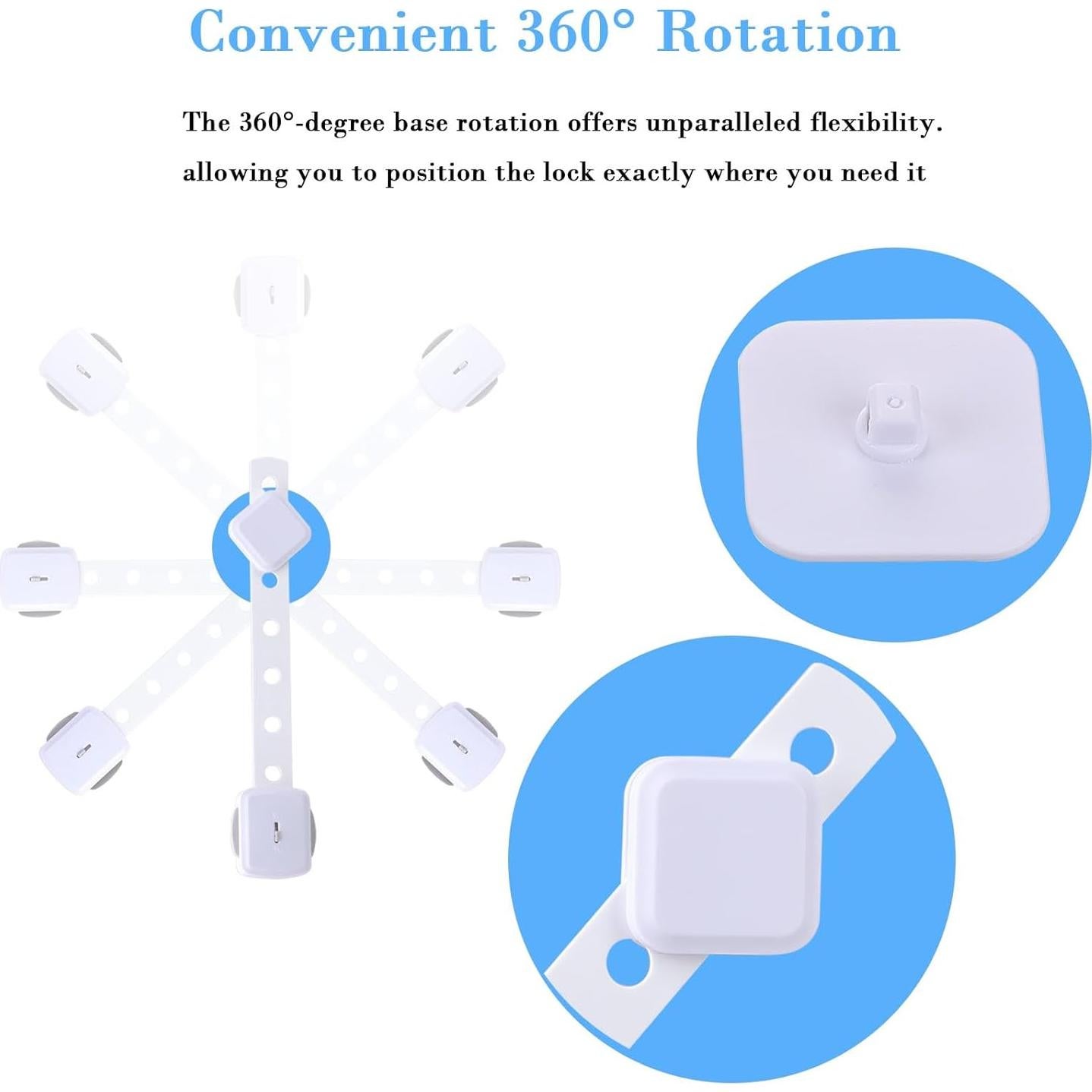 Cerraduras de Gabinete Fursafe&Q para Seguridad Infantil - Paquete de 6