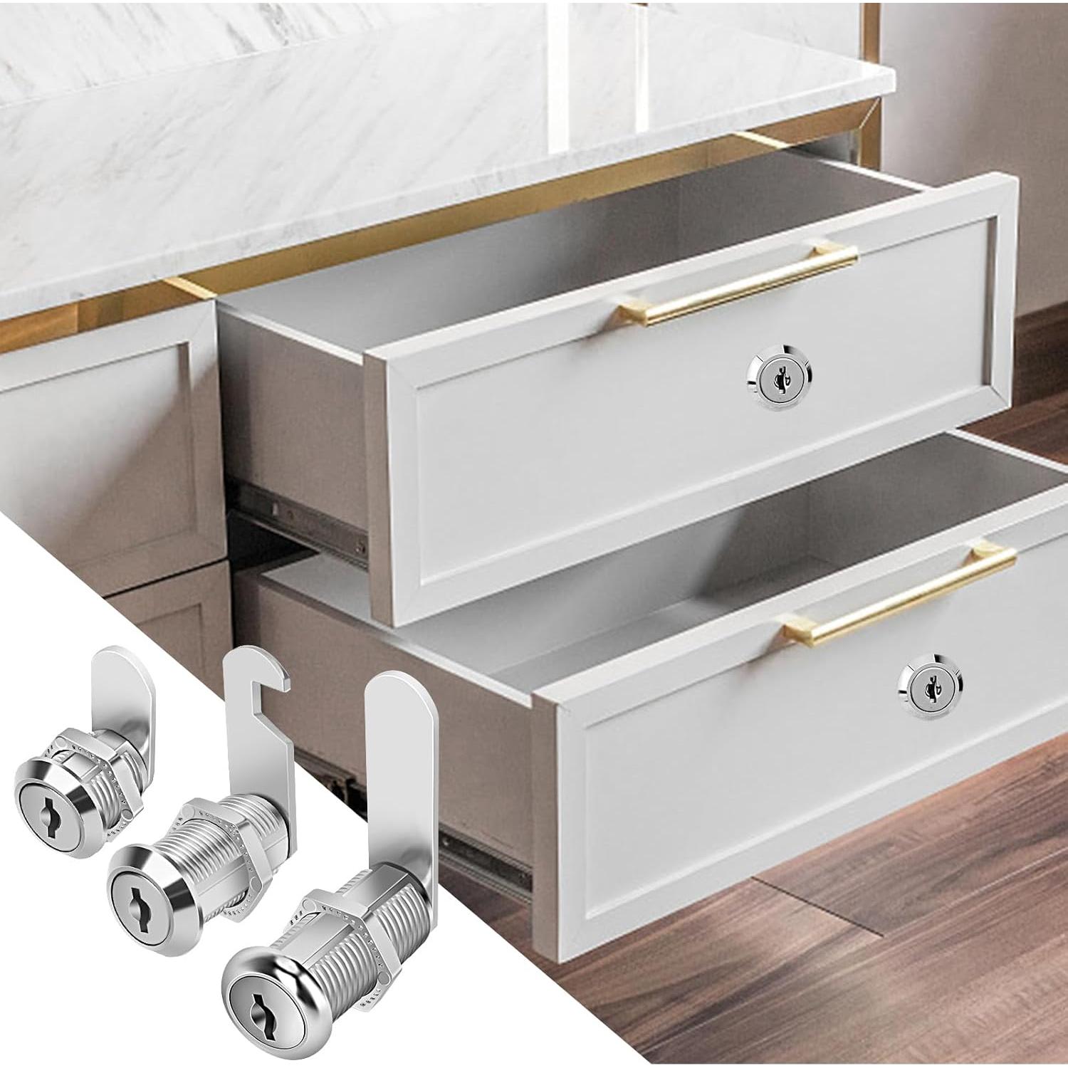 Cerraduras de gabinete Cylinnda 40mm con llaves - 2 paquetes