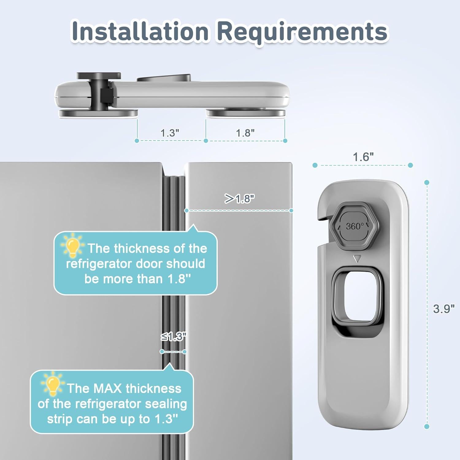 Cerraduras de Refrigerador 4our Kiddies - Paquete de 6 Unidades