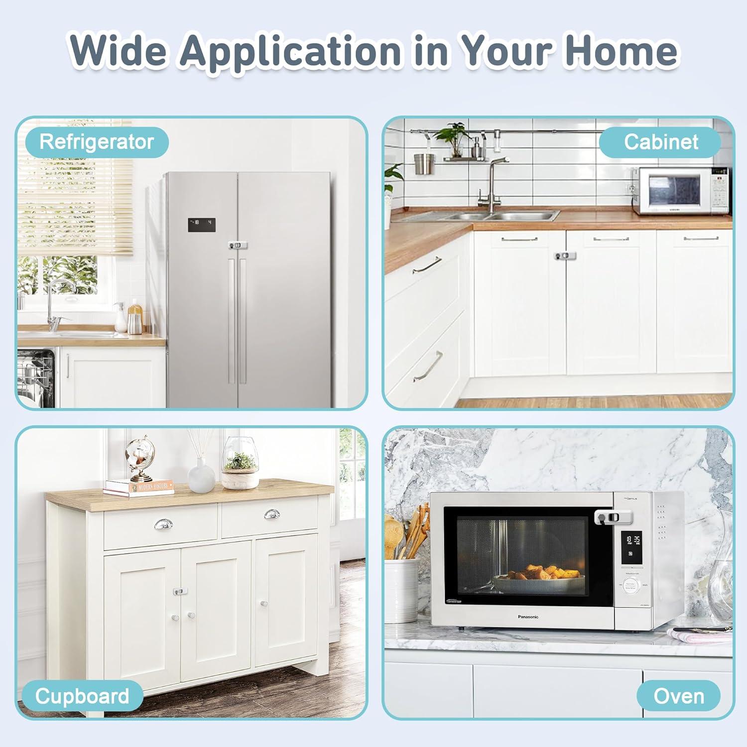 Cerraduras de Refrigerador 4our Kiddies - Paquete de 6 Unidades