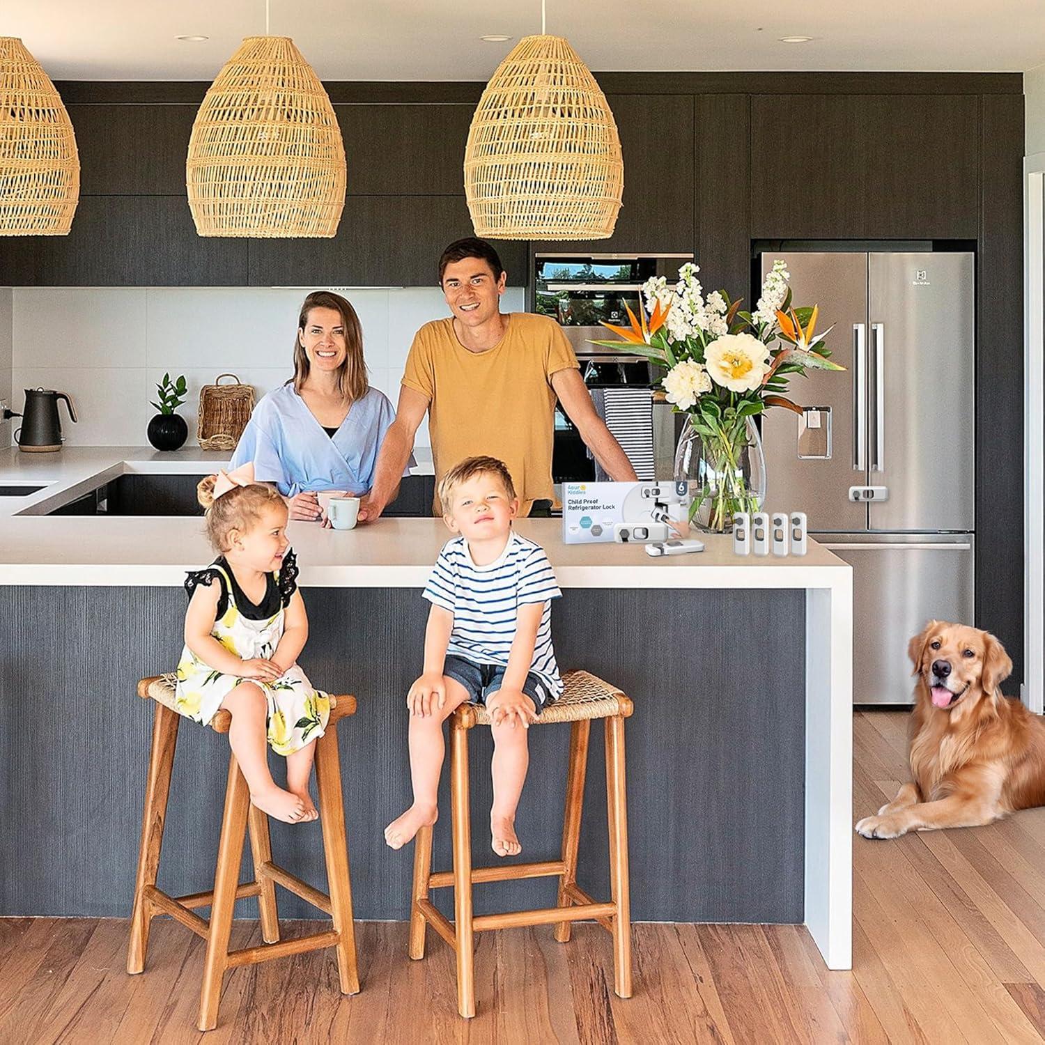 Cerraduras de Refrigerador 4our Kiddies - Paquete de 6 Unidades