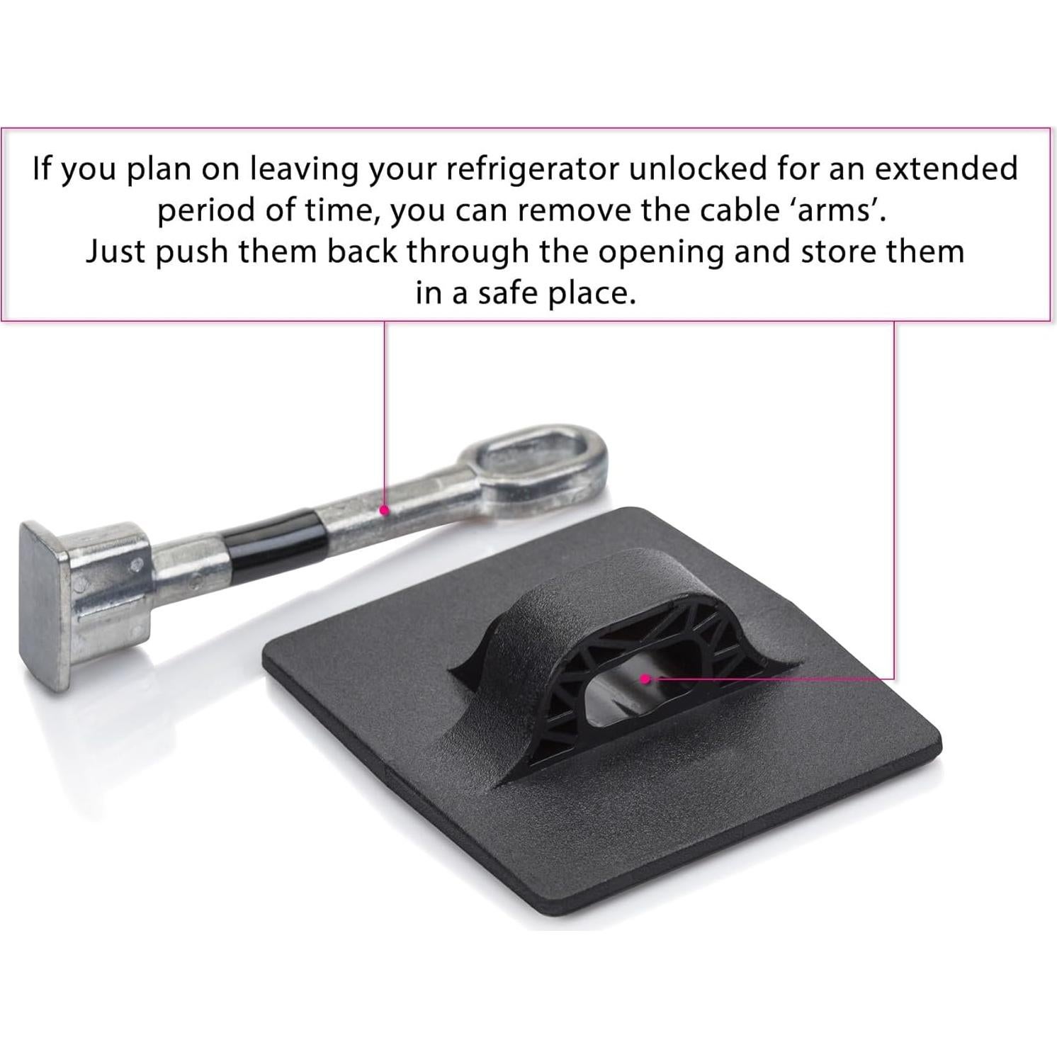 Cerradura de Refrigerador Guardianite Negra con Candado