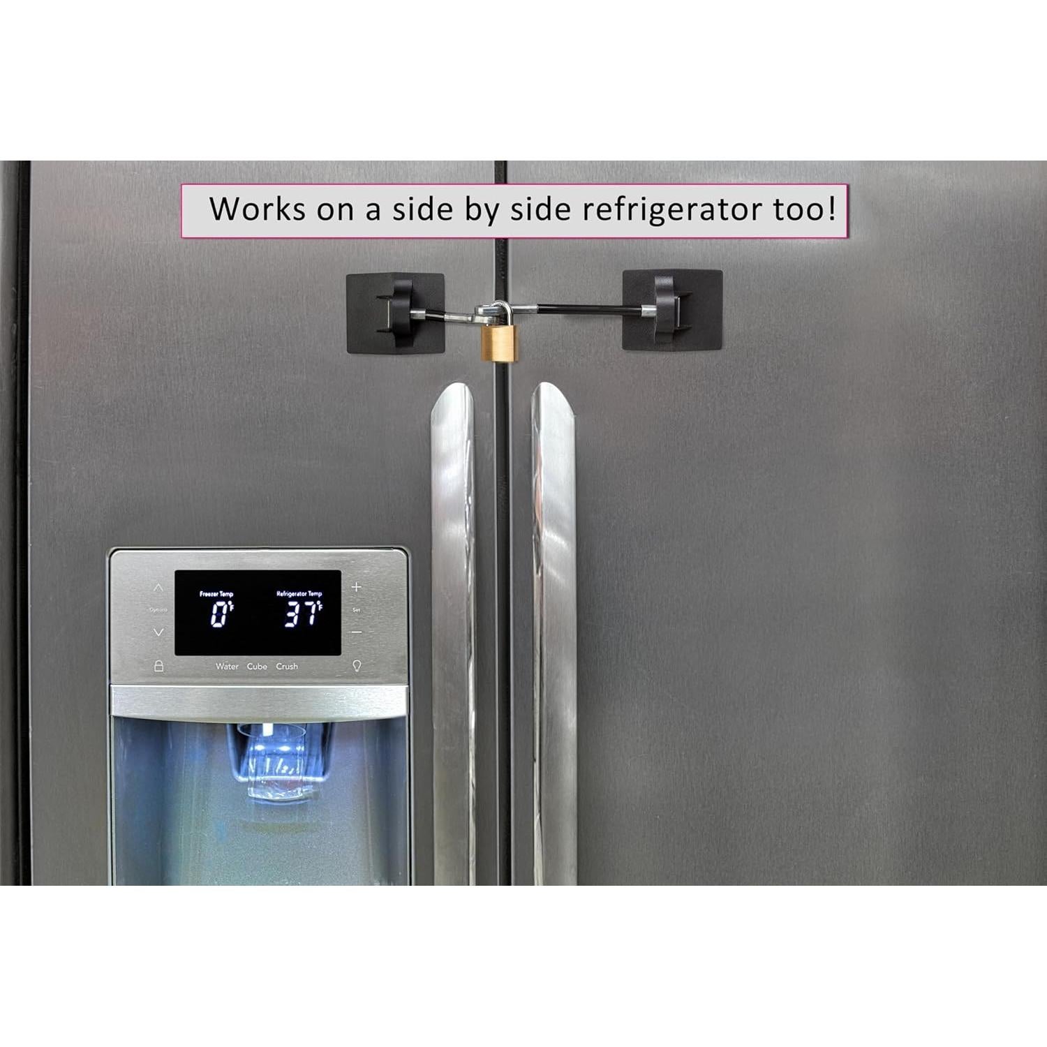 Cerradura de Refrigerador Guardianite Negra con Candado