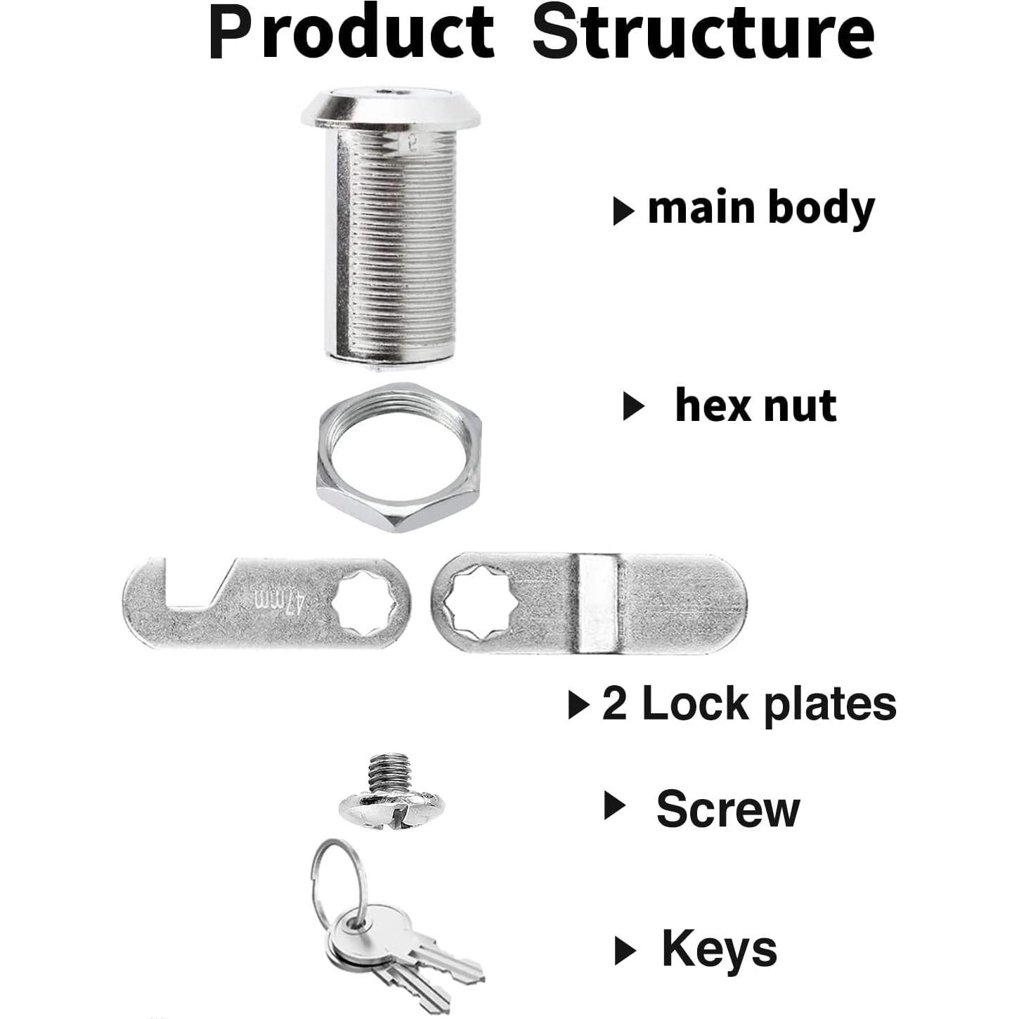 Cerraduras de Cámara Sartatue 30mm con Llave Igualada - 10 Pcs